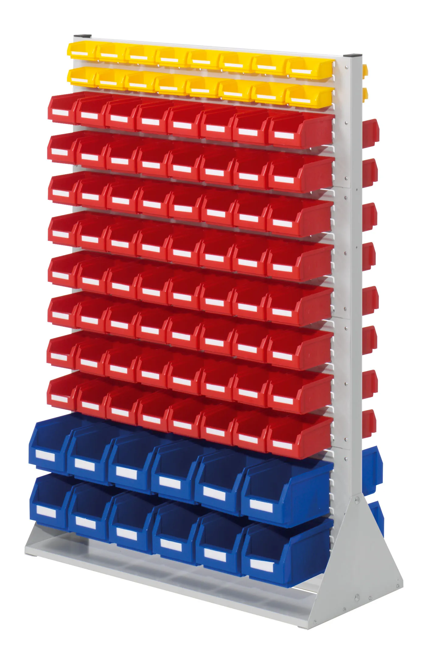 Die ?RasterPlan Systemeinheit Gr.4 von Kappes Systeme bietet eine robuste, doppelseitige Lagerl?sung mit 184 Lagersichtk?sten f?r effiziente Organisation.