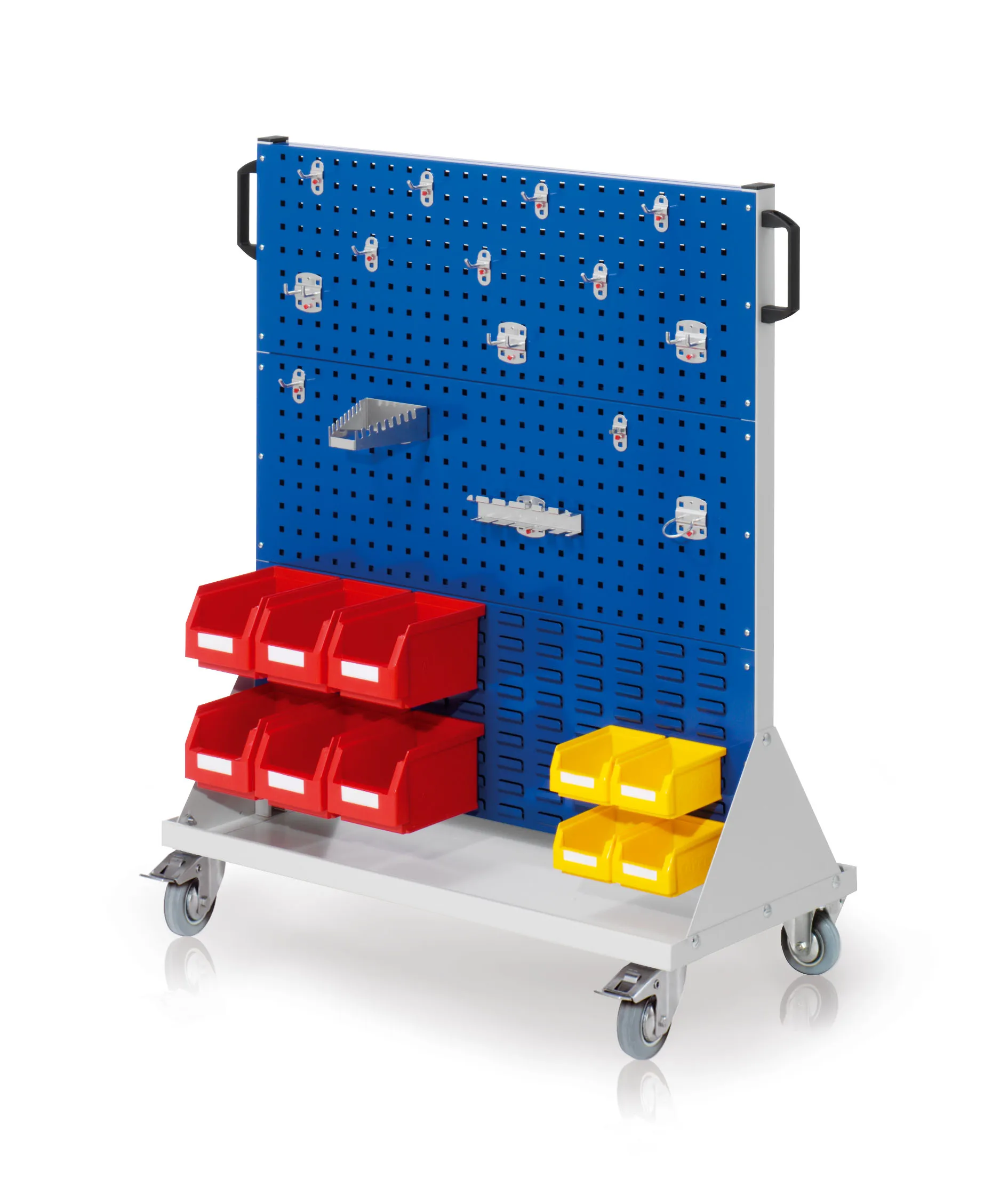 Das RasterMobil Gr. 3 von Kappes Systeme ist ein rollbares, lichtgraues Werkzeuglager mit ergonomischen Griffen und modularer Anpassungsf?higkeit f?r flexible Nutzung.