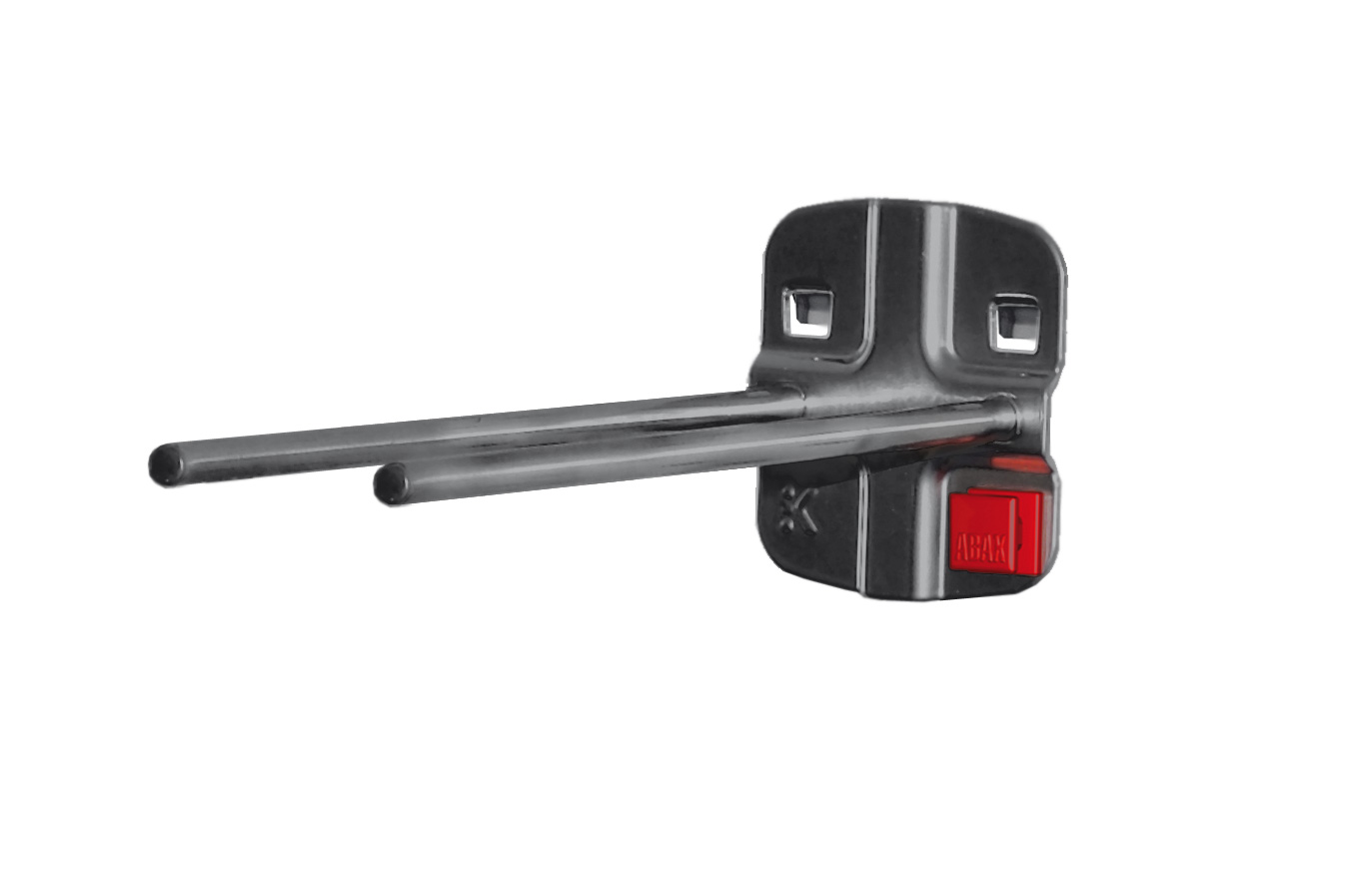 ABAX® Doppelter Werkzeughalter, 150 mm, Anthrazitgrau: Werkzeuglose Montage, sichere Fixierung, flexibel und wiederverwendbar. Ideal für ®RasterPlan-Systeme.