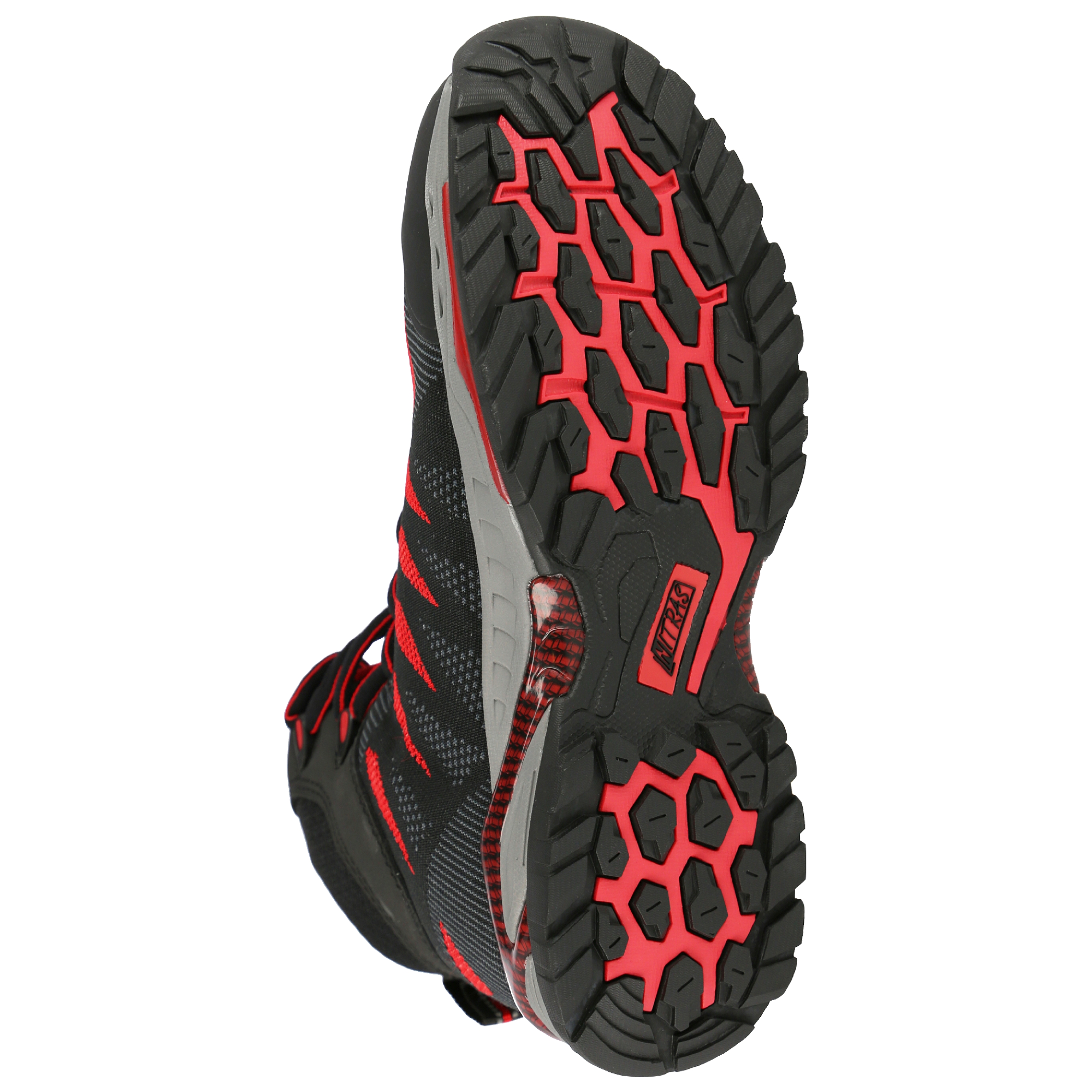 NITRAS PRO STEP MID, S1 P Sicherheitsstiefel, halbhoch, schwarz / rot, EN ISO 20345, EN 61340-4-3, DGUV Regel 112-191