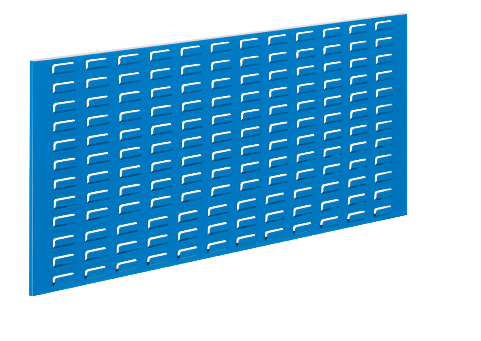 Produktbild der RasterPlan Schlitzplatte in Himmelblau, 1000x450 mm, ideal für vielseitige Ordnungslösungen mit robustem Stahl und schlagfester Beschichtung.