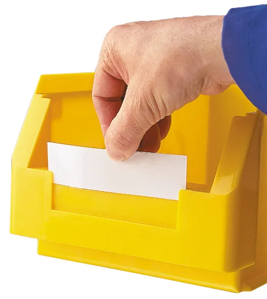 RasterPlan Etiketten f?r LSK Gr. 1 und 2 von Kappes Systeme: Robuste, wei?e Etikettenhalterung mit Klemmnasen, ideal f?r ?bersichtliche Lagerung und Organisation.