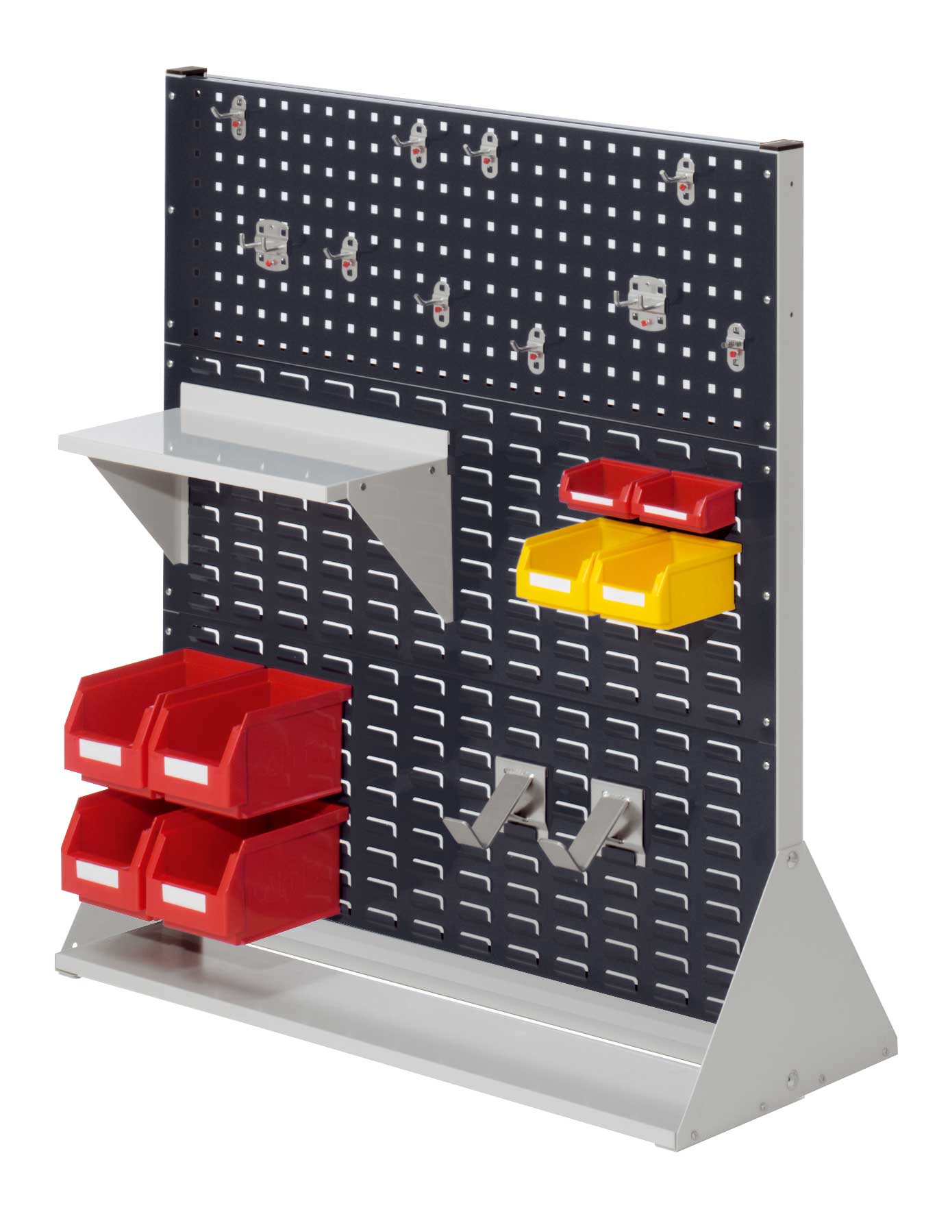 Die doppelseitige ®RasterPlan Stellwand Gr.3 von Kappes Systeme GmbH bietet flexible Organisation für Werkstätten, mit robustem Design und modularer Anpassungsfähigkeit.