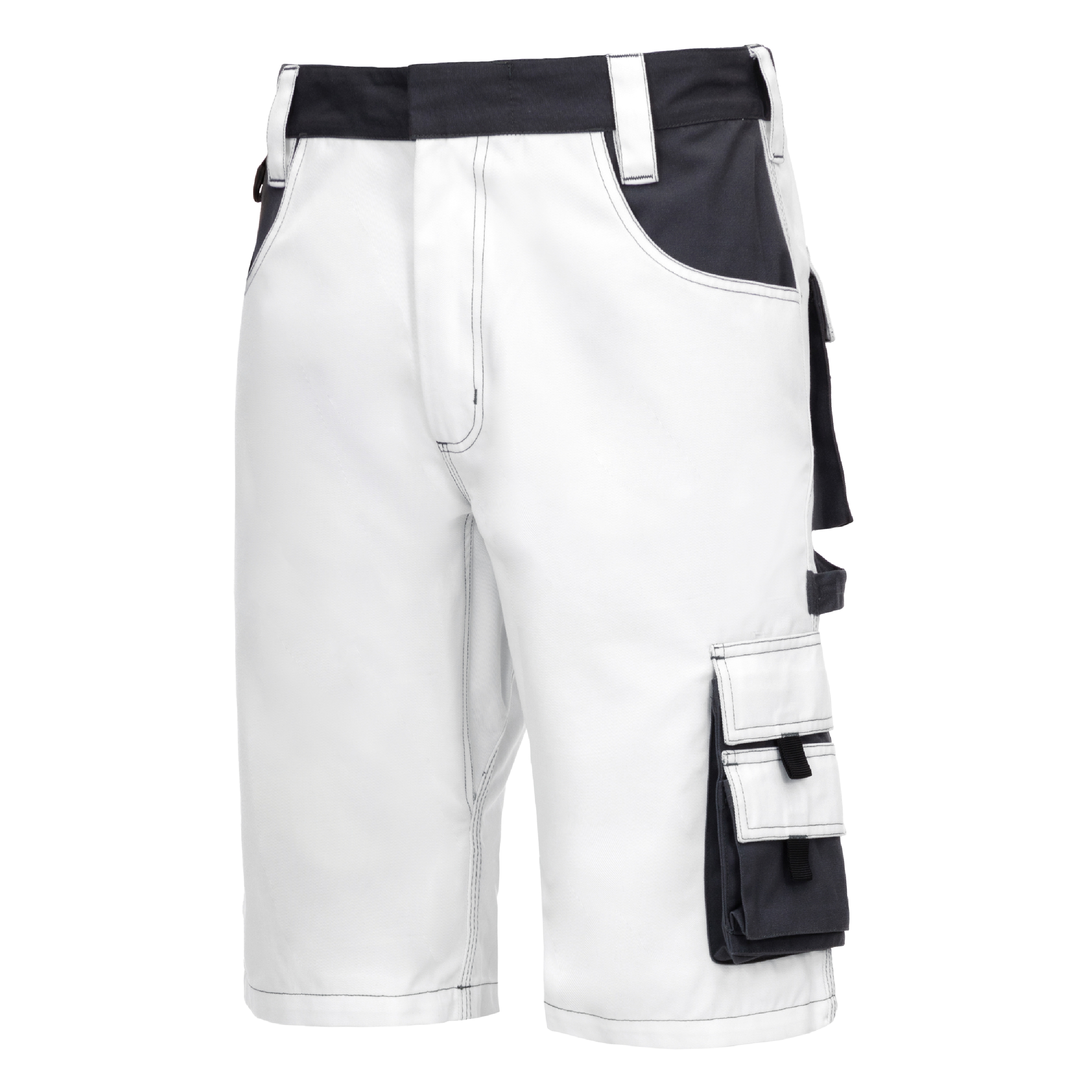 NITRAS MOTION TEX PLUS, Arbeitshose, kurz, weiß / grau, OEKO-TEX NITRAS MOTION TEX PLUS, Arbeitshose, kurz, weiß / grau, OEKO-TEX