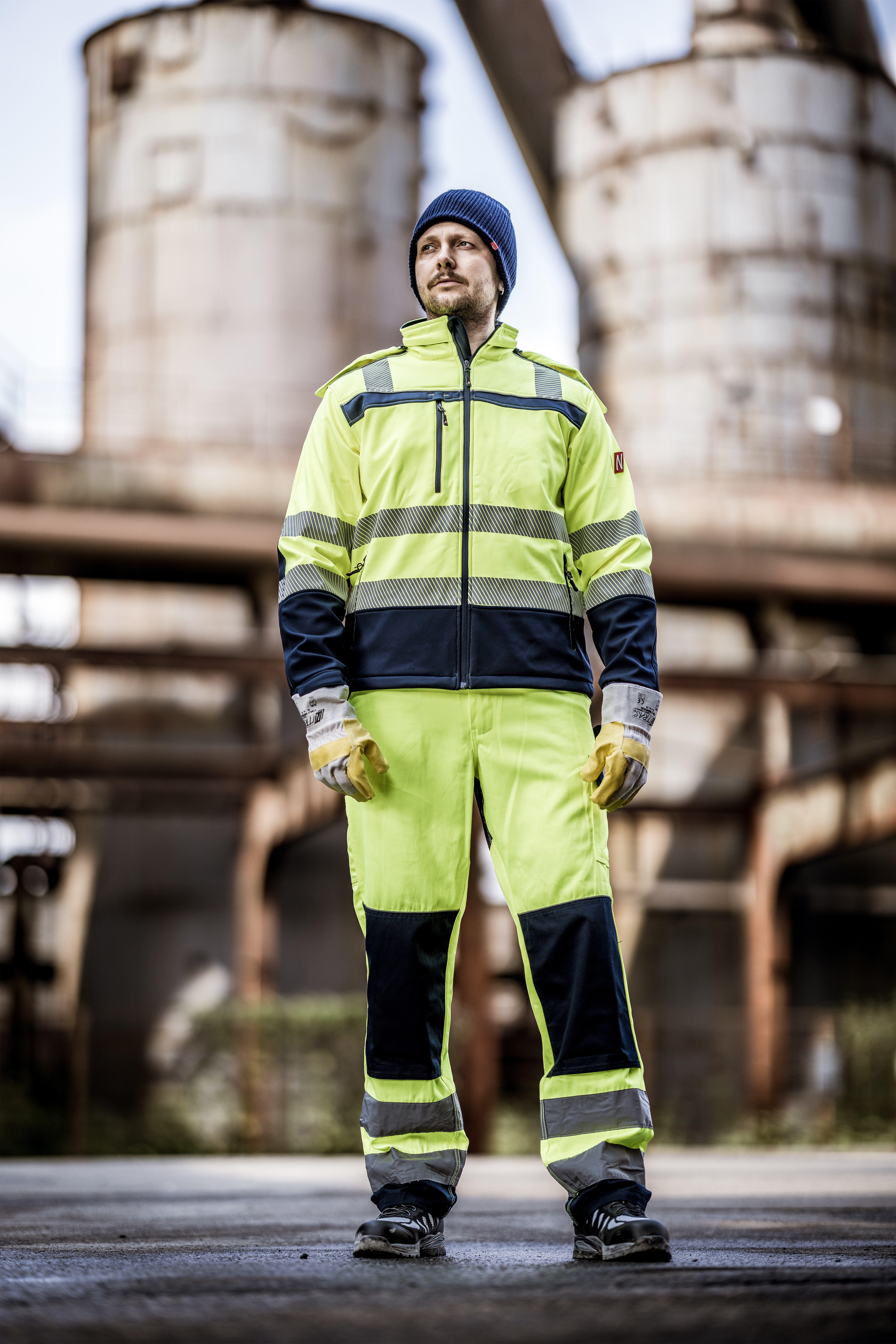NITRAS MOTION TEX VIZ, Warnschutz-Softshelljacke, EN ISO 13688, EN ISO 20471