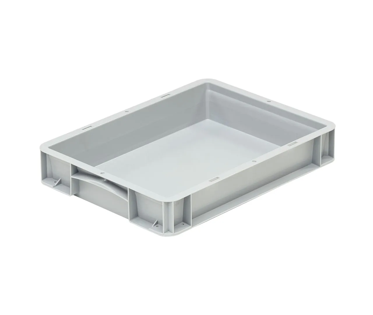 Die graue Lagerbox von Bekuplast, 400x300x70 mm, bietet 6,4 Liter Volumen, ist aus robustem PP-C gefertigt und ideal f?r vielseitige Aufbewahrungsl?sungen.
