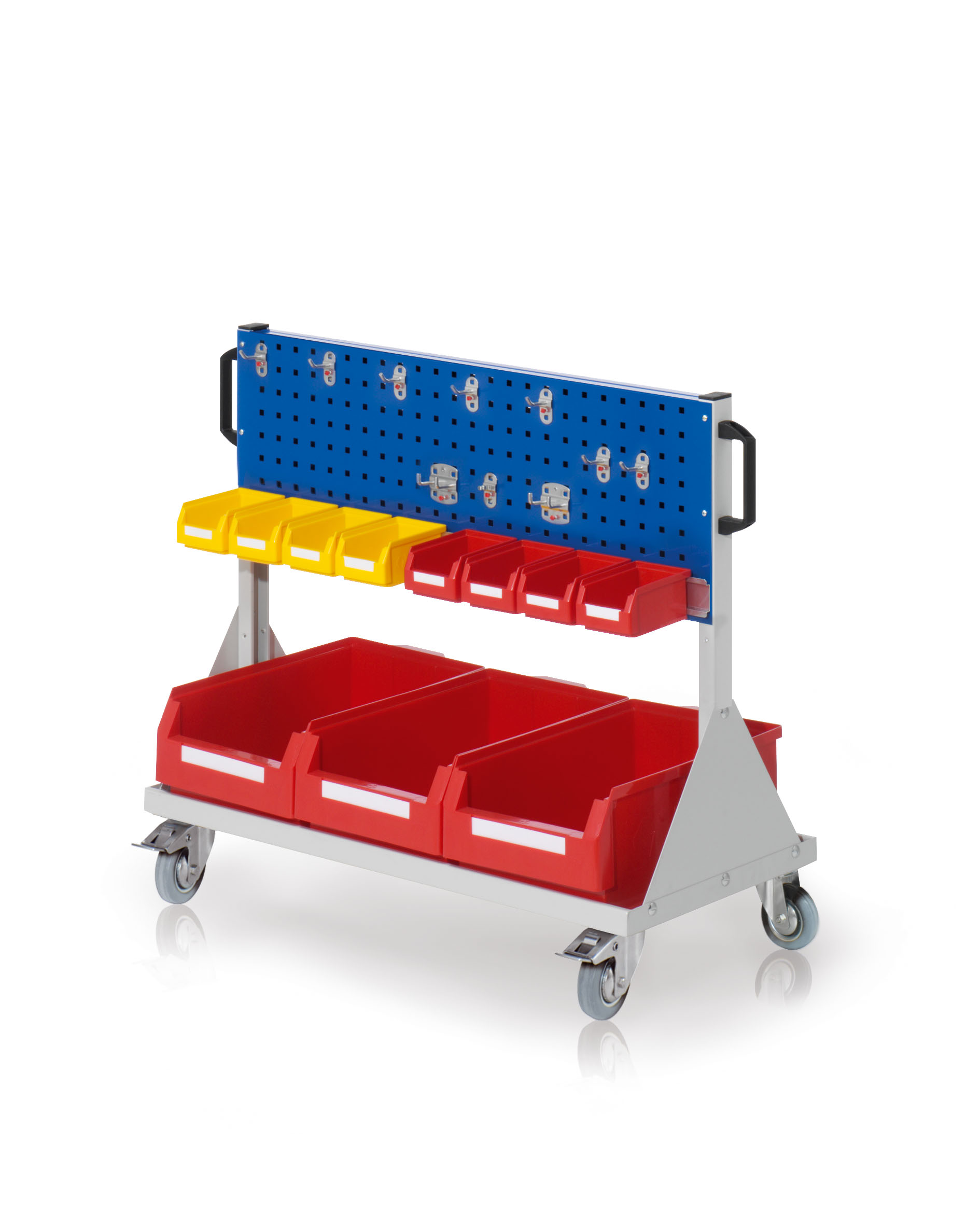 Das RasterMobil Gr. 2 von Kappes Systeme: Rollbares Werkzeuglager mit robustem Design, ergonomischen Griffen und flexibler Modulbauweise f?r effiziente Organisation.