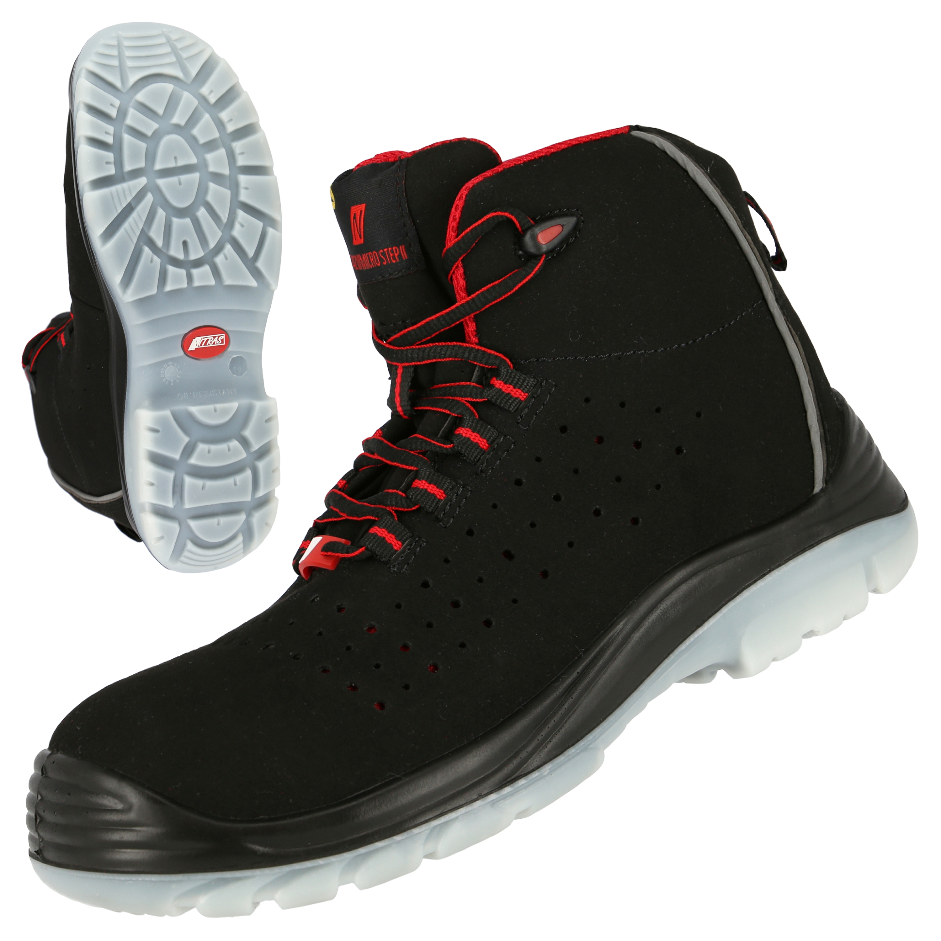 NITRAS MICRO STEP MID, S1 P Sicherheitsstiefel, halbhoch, schwarz, EN ISO 20345, EN 61340-4-3, DGUV Regel 112-191