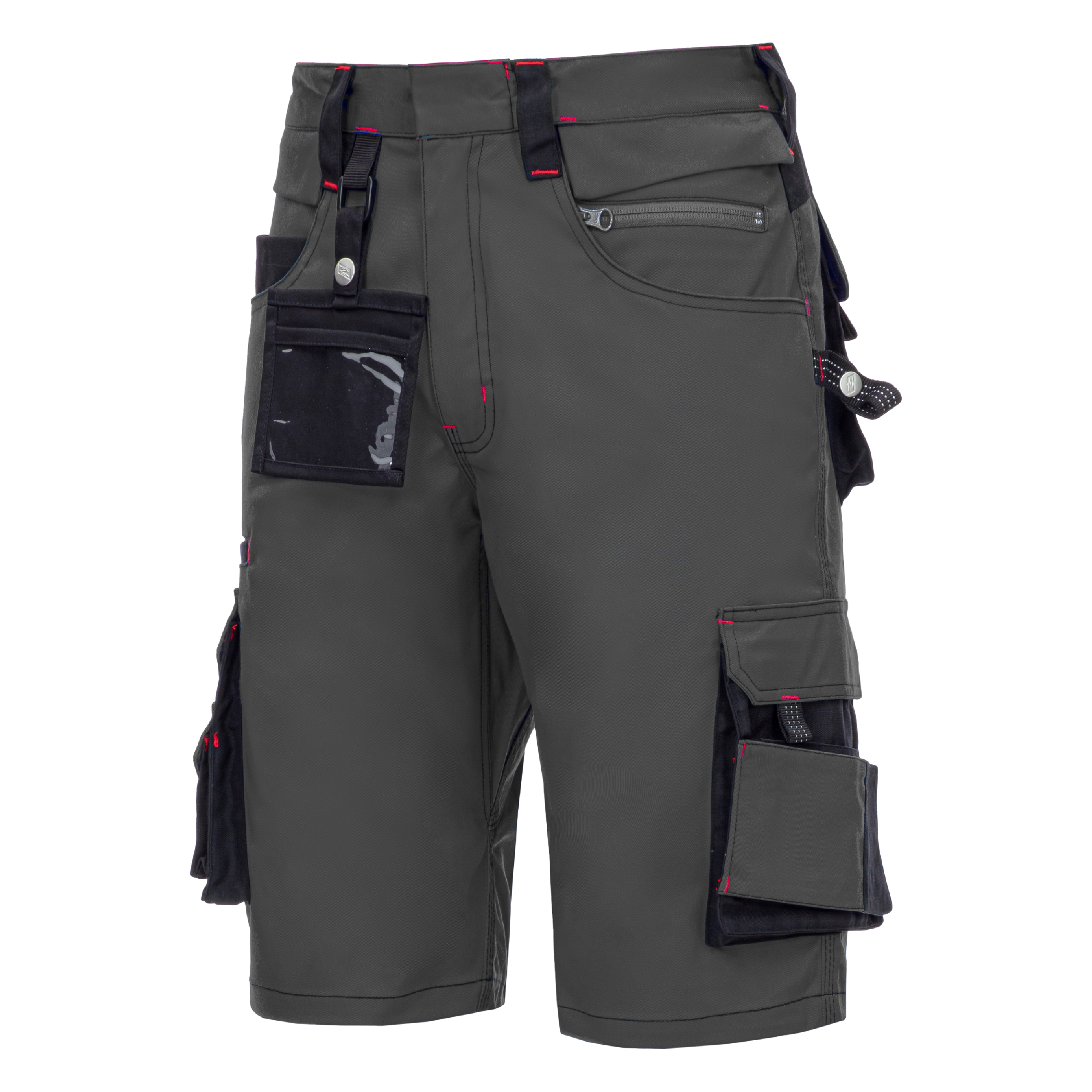 NITRAS MOTION TEX PRO FX, Arbeitshose, kurz, grau / schwarz, OEKO-TEX