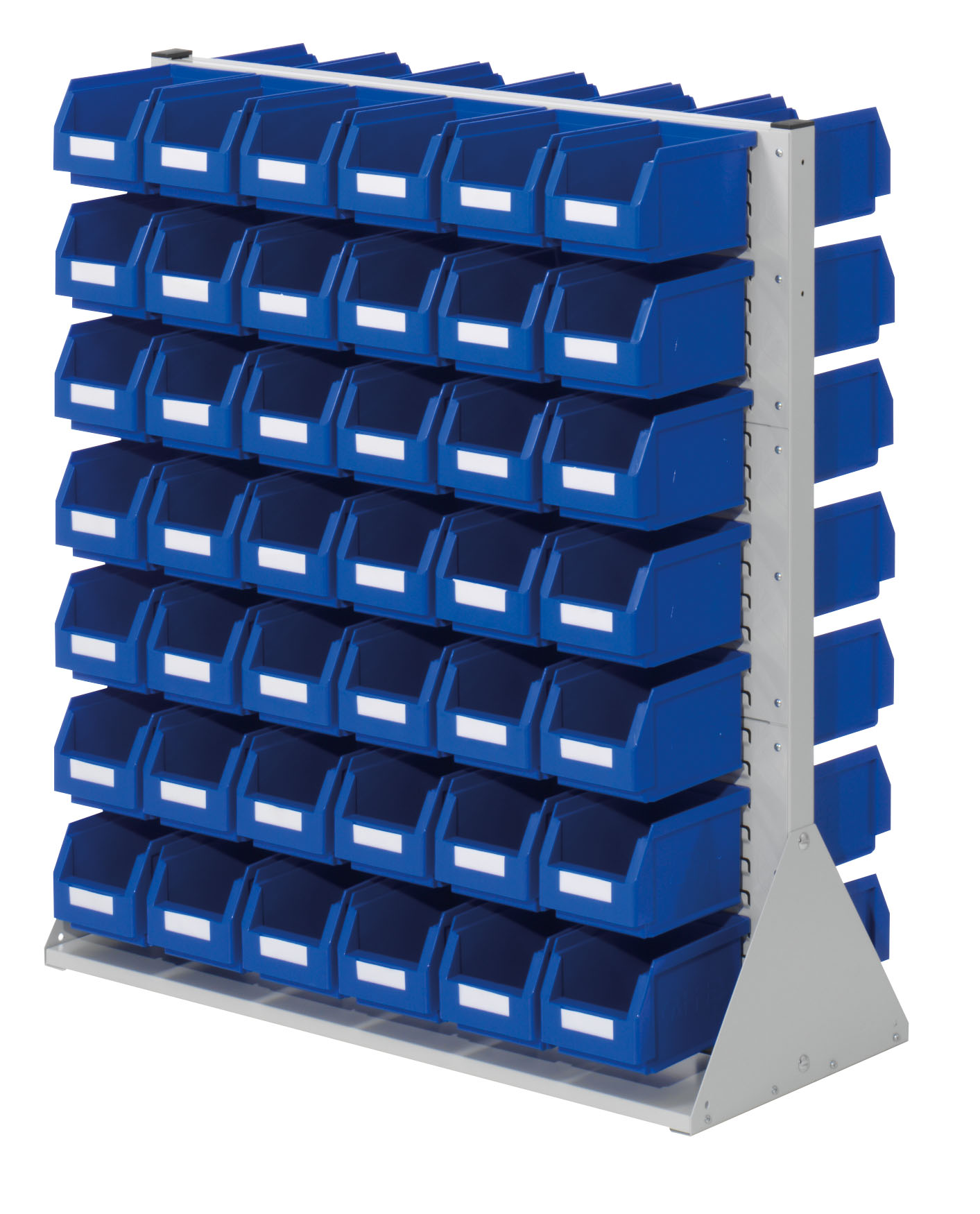 Die doppelseitige ?RasterPlan Systemeinheit Gr.3 von Kappes Systeme GmbH bietet effiziente Kleinteilorganisation mit 84 Lagersichtk?sten und robuster, lichtgrauer Beschichtung.