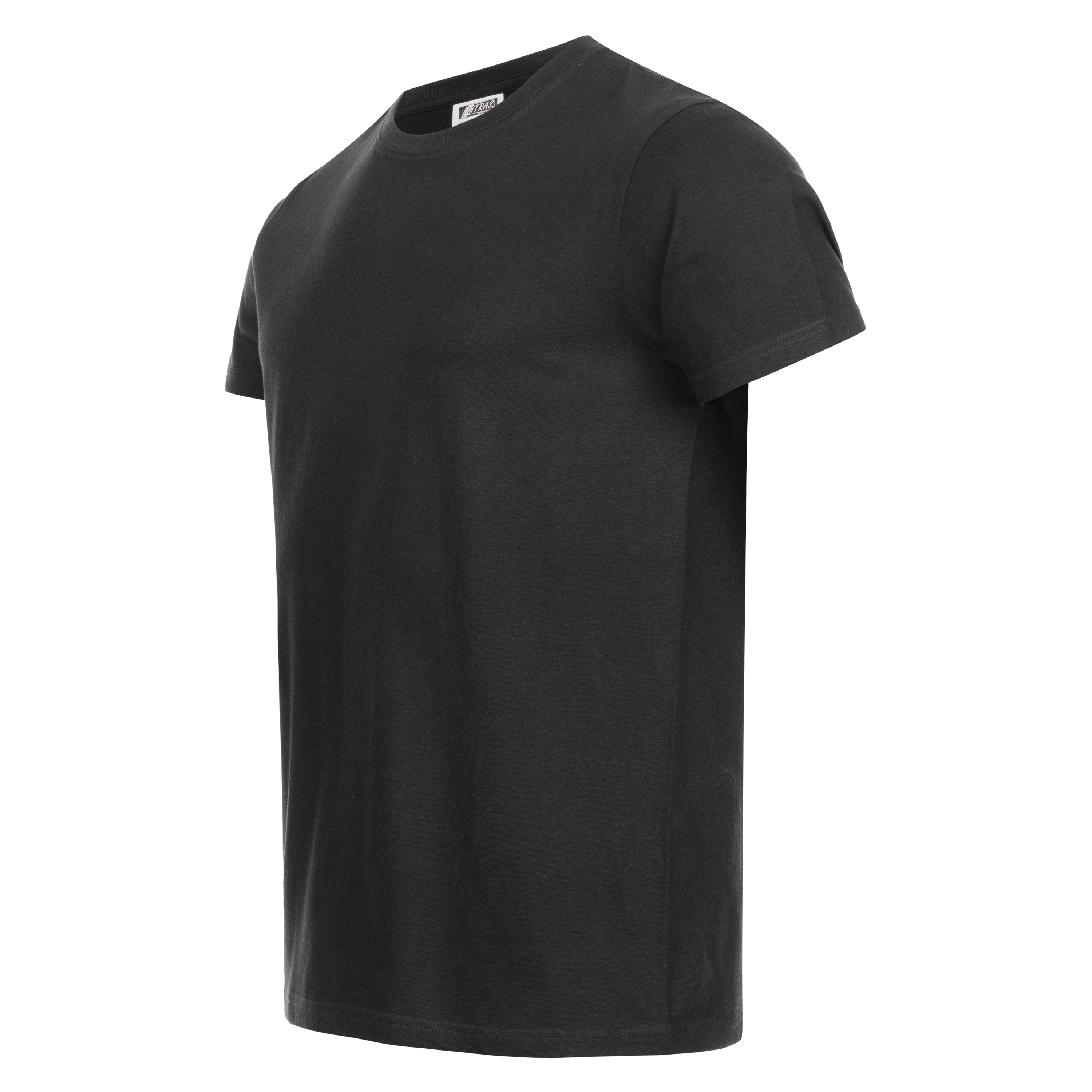 NITRAS MOTION TEX LIGHT, T-Shirt, vorgewaschen, Rundhals, ohne Seitennaht, kardierte Baumwolle, schwarz (Farbcode:1000), 145 g/qm, STANDARD 100 by OEKO-TEX®