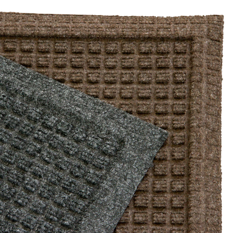 Braune M2-Nässeschutzmatte 60x90cm von Mehlhose: Umweltfreundlich aus recyceltem PET, rutschhemmend, ideal für stark frequentierte Eingangsbereiche.