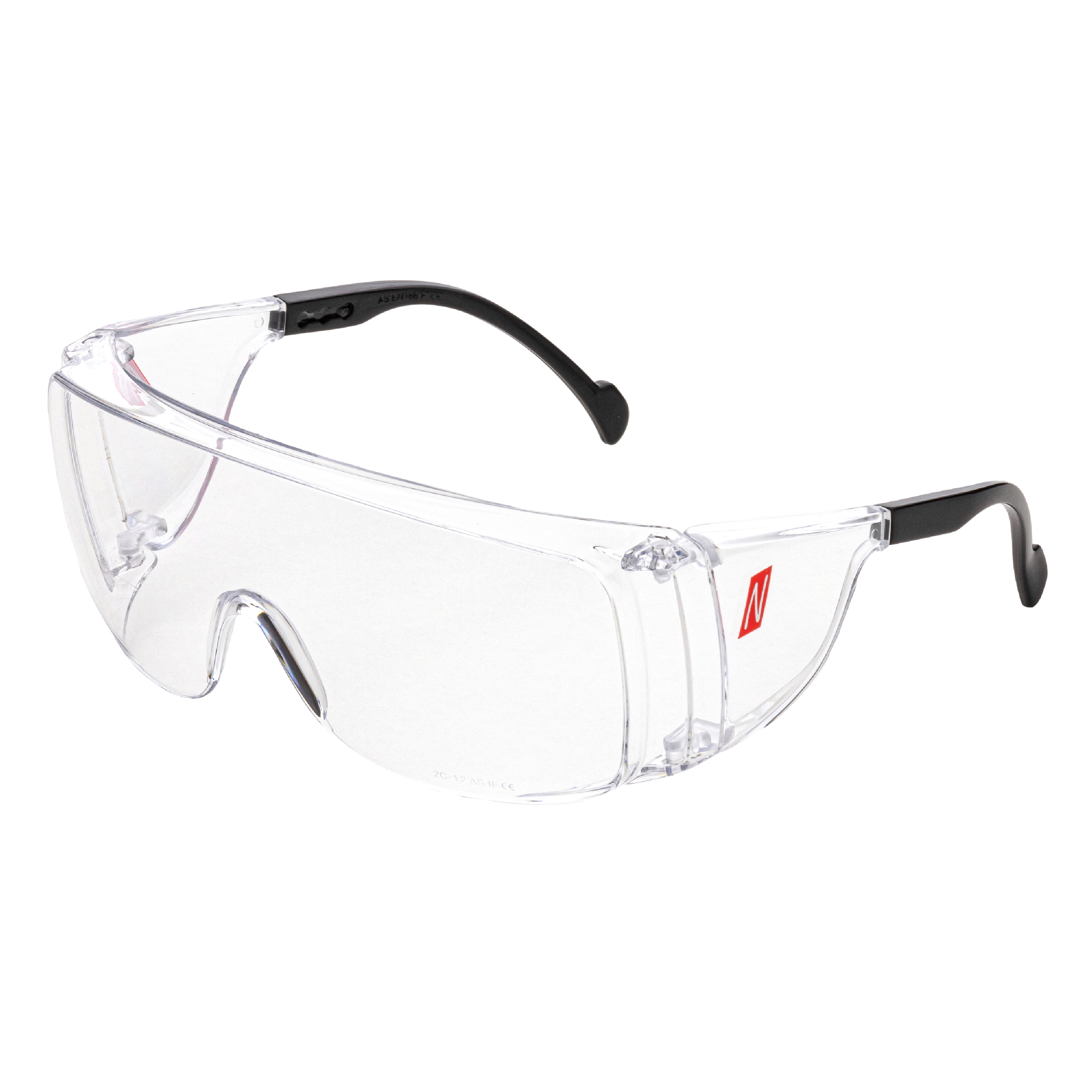 NITRAS VISION PROTECT OTG, safety spectacles, black / transparent, EN 166 NITRAS VISION PROTECT OTG, safety spectacles, black / transparent, EN 166