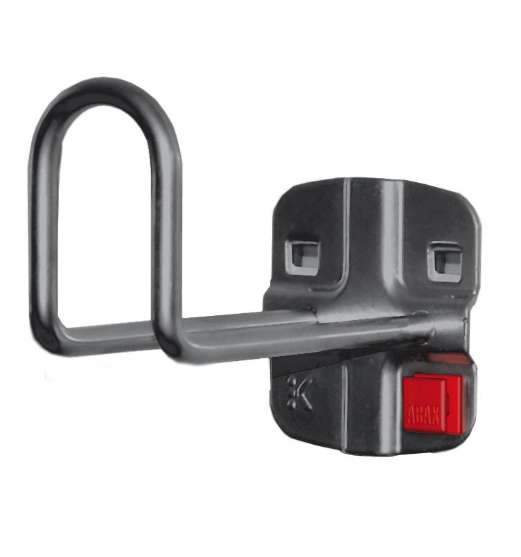 Der ABAX® Kabelhalter von Kappes: 100 mm lang, 50 mm Hakenhöhe, anthrazitgrau. Nahtlose Integration ins ®RasterPlan System, werkzeuglose Montage. Ideal für flexible Anwendungen.