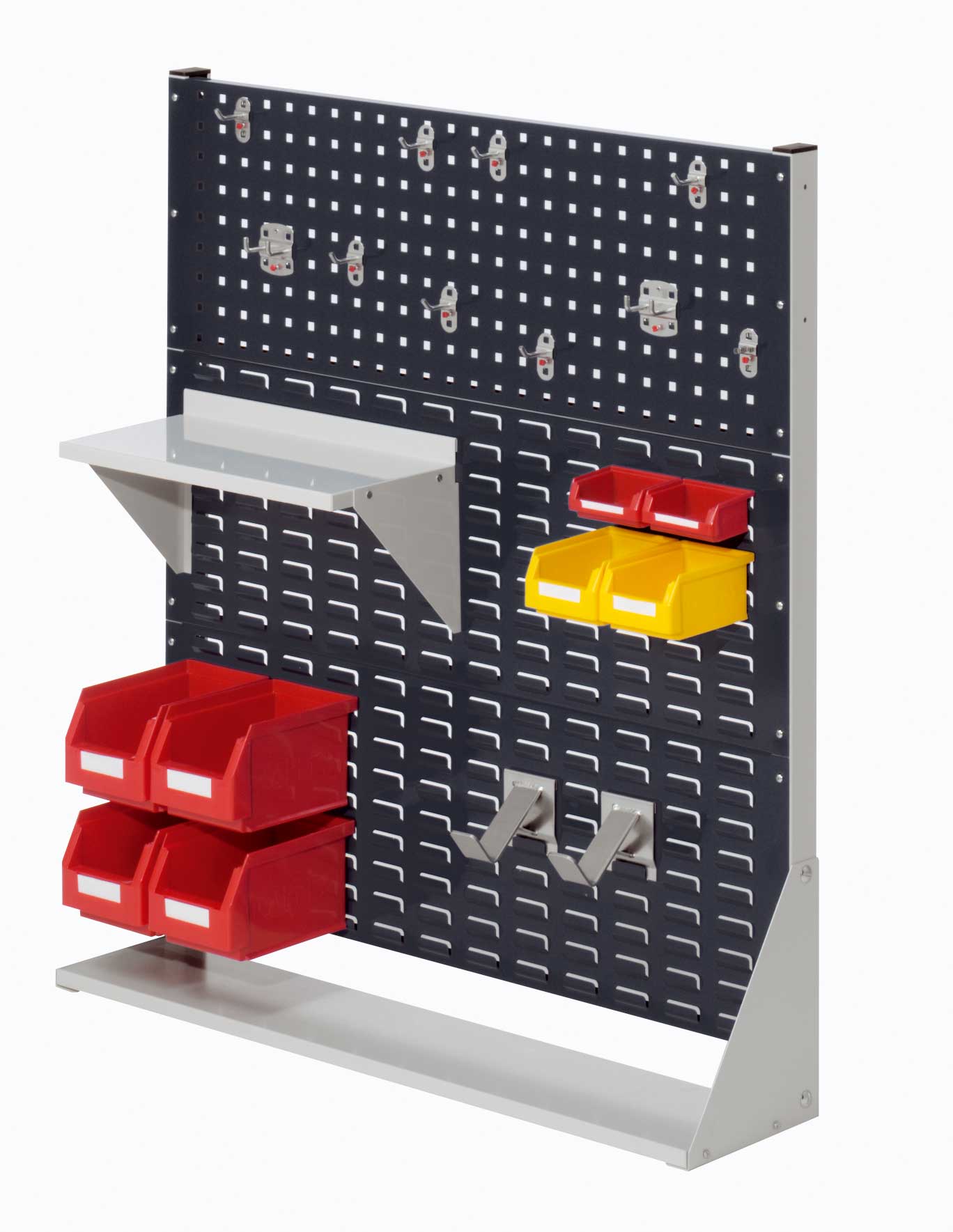 Die einseitige ®RasterPlan Stellwand Gr. 3 von Kappes Systeme GmbH bietet mit modularen Loch- und Schlitzplatten eine flexible, robuste Lösung für industrielle Arbeitsplätze.