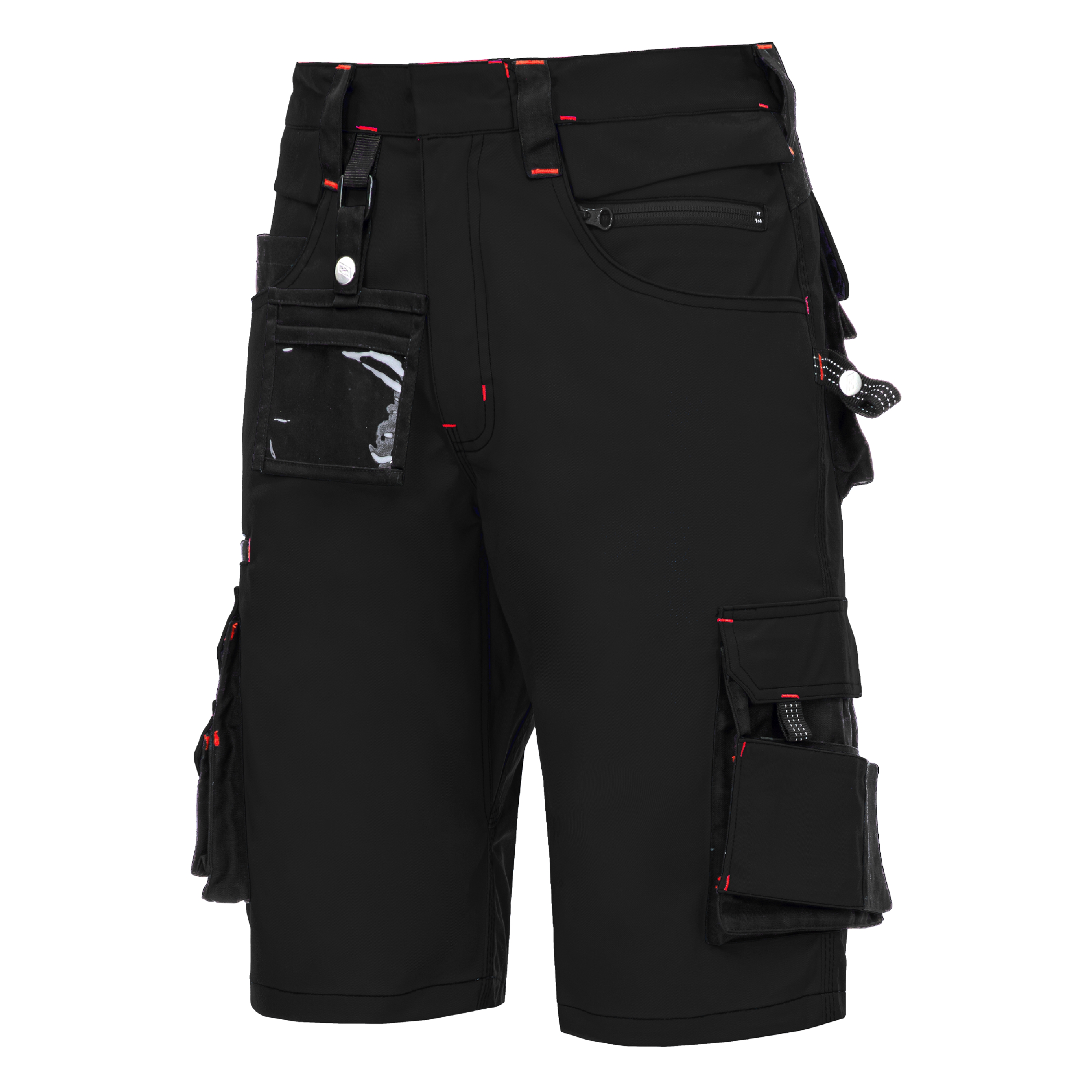 NITRAS MOTION TEX PRO FX, Arbeitshose, kurz, schwarz, OEKO-TEX