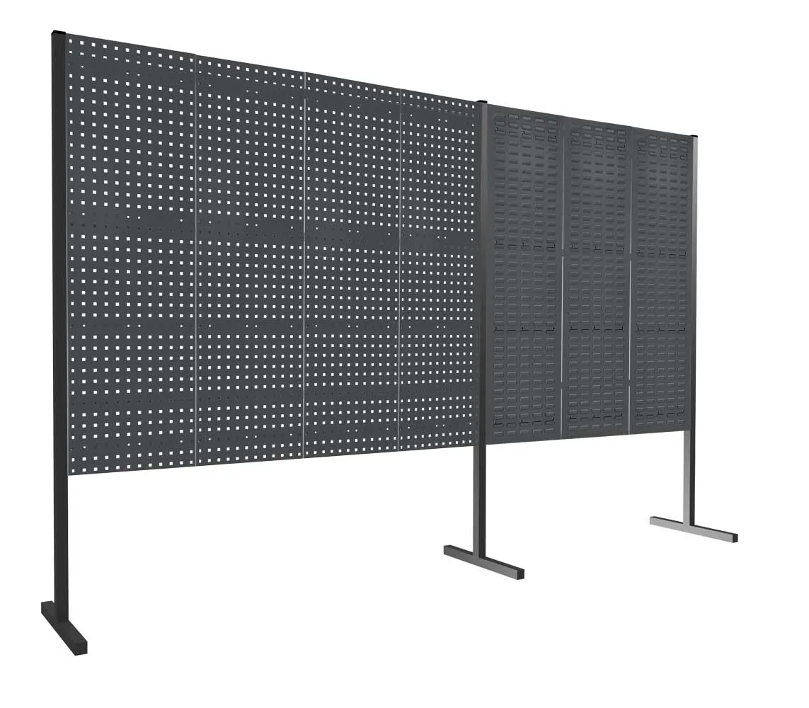 Das ?RasterPlan Trennwand Doppelfeld 180? von Kappes Systeme GmbH ist eine flexible, robuste L?sung zur Raumtrennung in Industrieumgebungen, 1500x1500/2000 mm, RAL 7016.