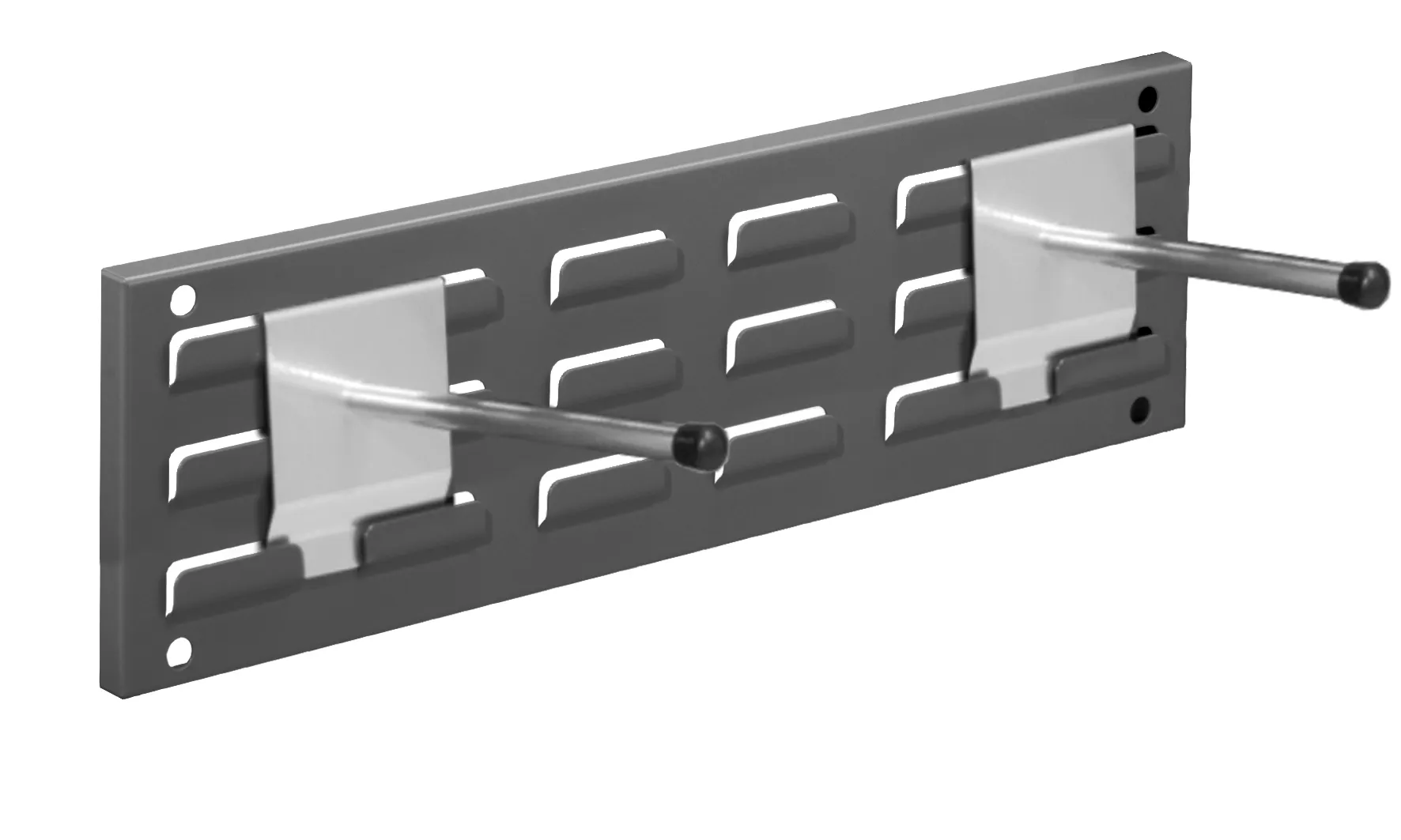 Das RasterPlan Wandschiene Schlitzplatte Set 3 von Kappes Systeme GmbH bietet eine robuste, langlebige L?sung zur effizienten Organisation in industriellen Umgebungen.