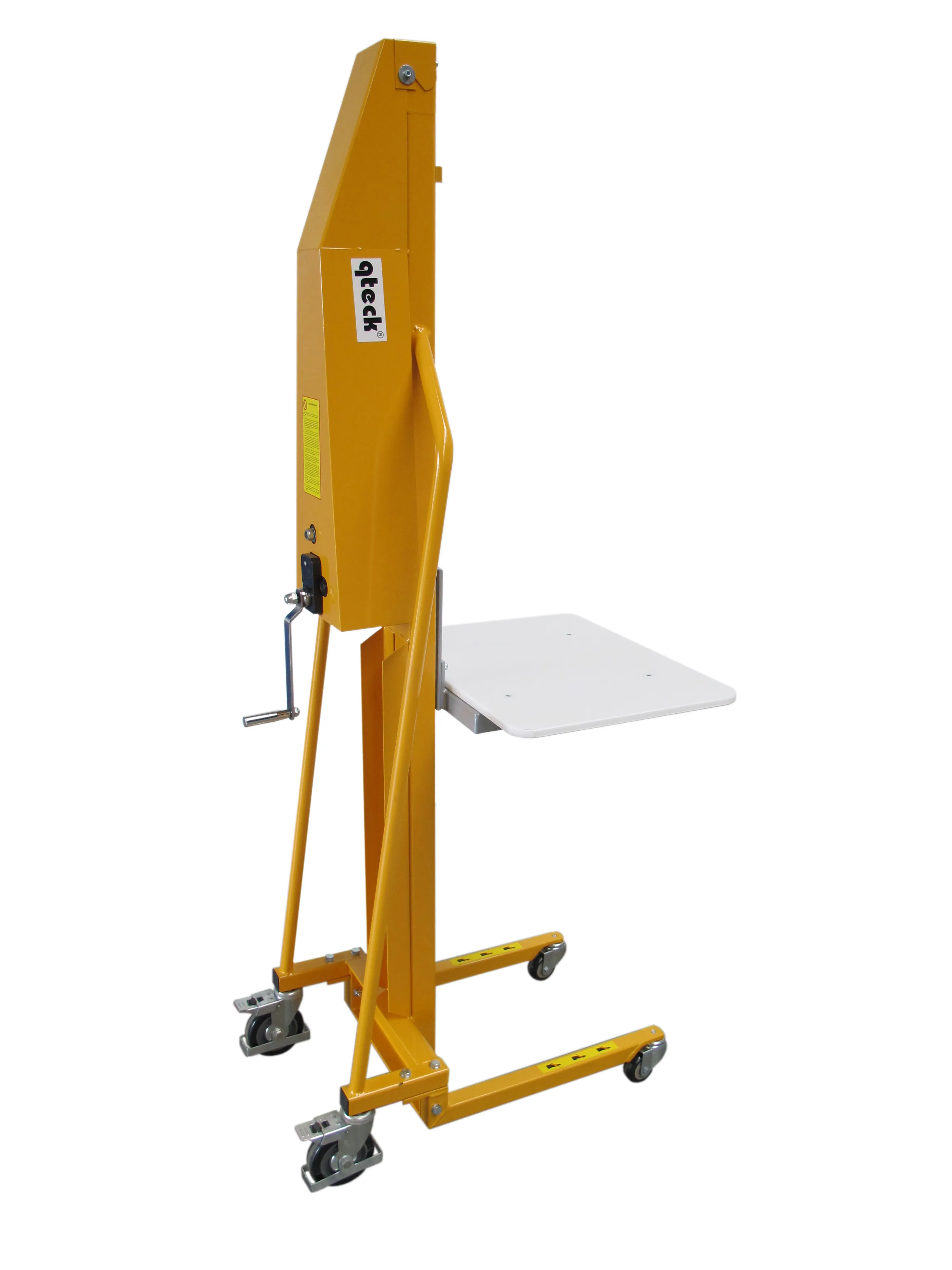 Produktbild des manuellen Minilifters MM 200 von qteck GmbH: Kompakter, ergonomischer Lifter f?r Lasten bis 200Kg, ideal f?r Lager, Produktion und Einzelhandel.