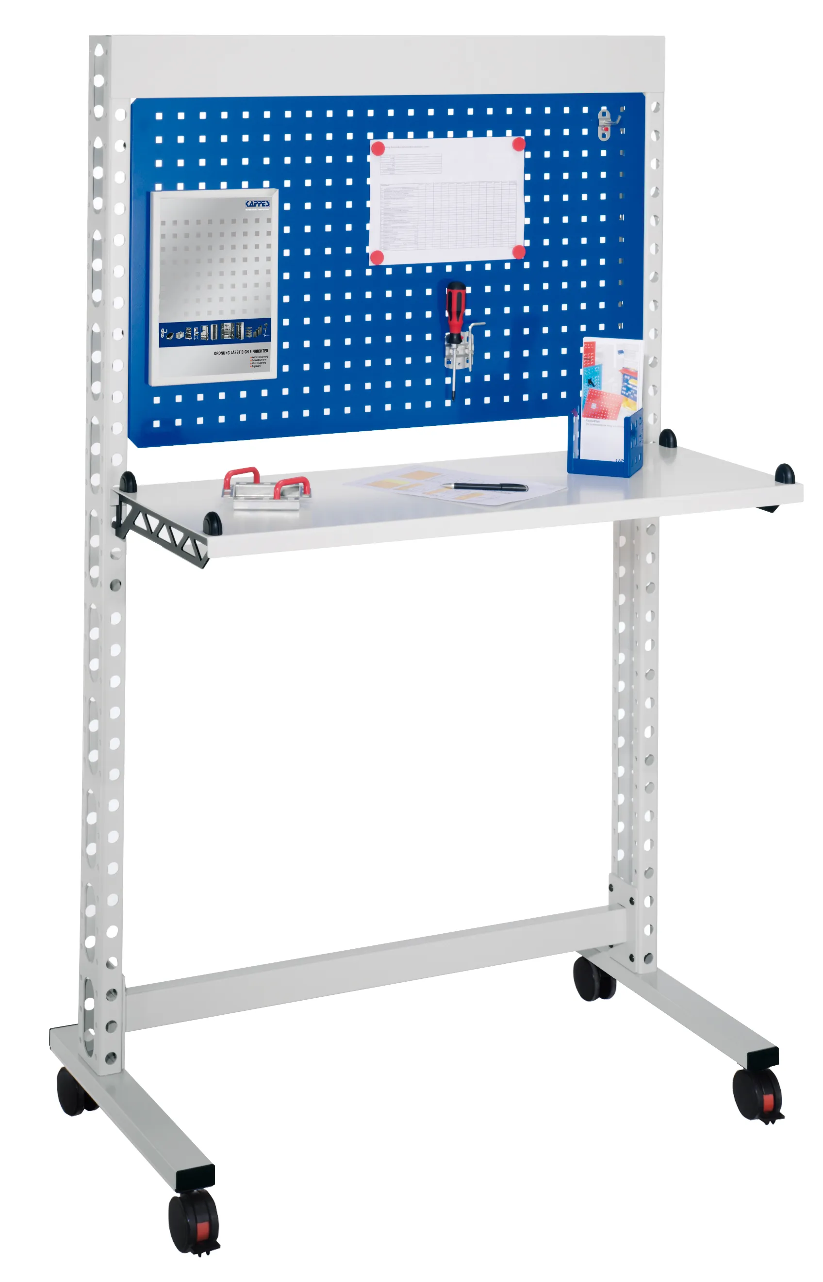 Der ErgoPlus Steharbeitsplatz von Kappes Systeme GmbH bietet eine stabile, modulare Konstruktion mit verstellbarer H?he und ist ideal f?r effizientes Arbeiten im Stehen.