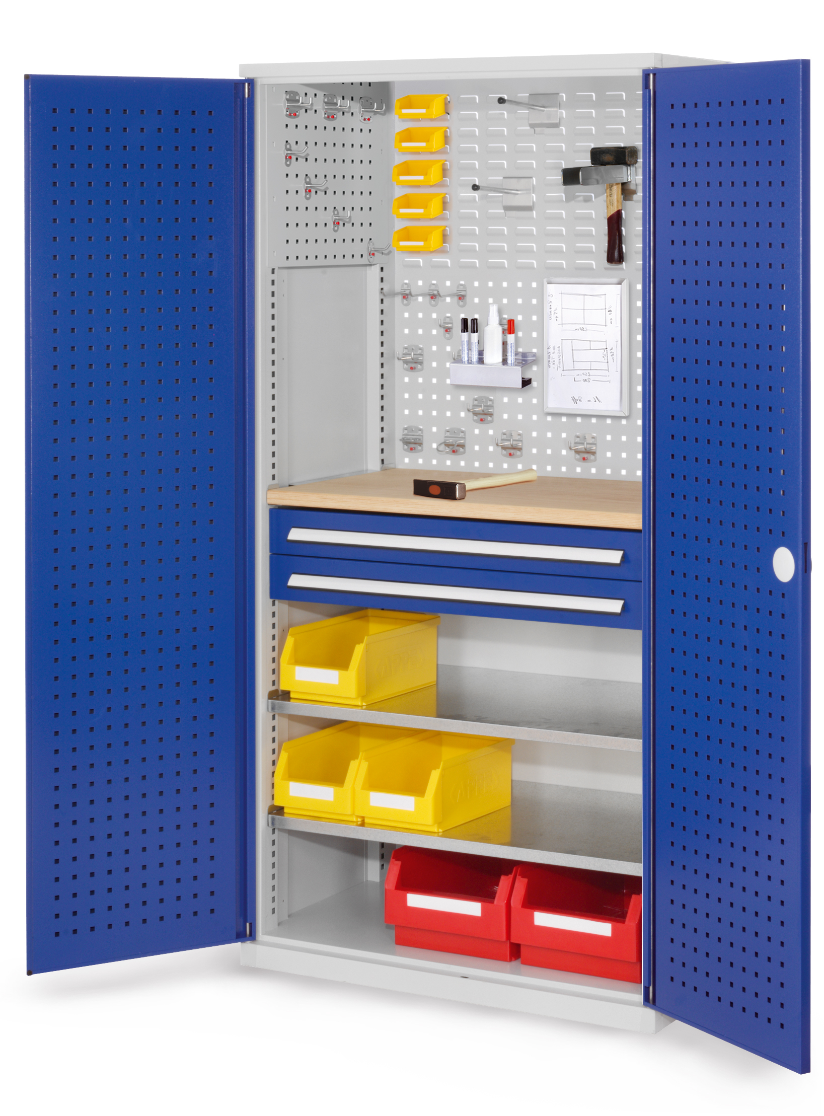 Der RasterPlan Schubladenschrank Modell 14 von Kappes Systeme bietet mit stabiler Stahlkonstruktion und vielseitiger Ausstattung optimale Lagerlösungen.