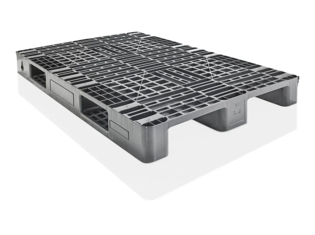 Craemer Kunststoff Europaletten SL1, 1200x800x120 mm, basaltgrau, aus HDPE. Robuste Bauweise, ideal f?r Logistik, tr?gt bis 2000 kg statisch, 1000 kg dynamisch.
