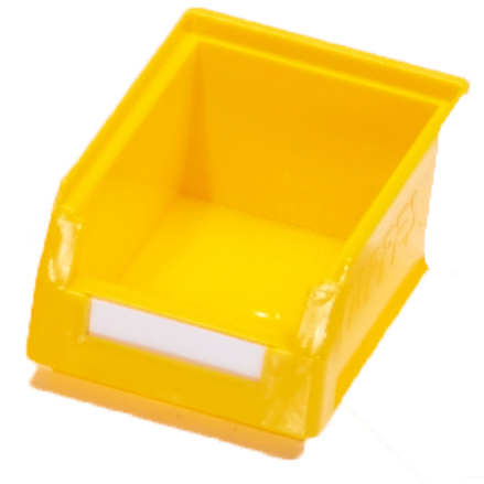 ®RasterPlan Lagersichtkasten Größe 7 Mit Aufhängeleiste für ®RasterPlan Schlitzplatten Gelb L 160 mm x B 105 mm x H 75 mm