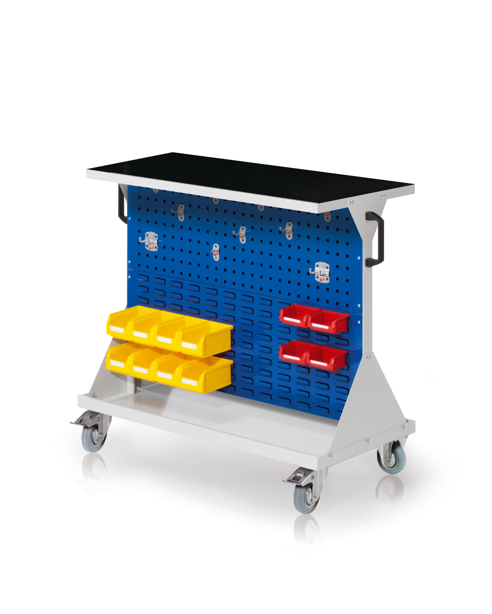 Das RasterMobil Gr. 2 von Kappes Systeme GmbH ist ein flexibles, mobiles Lagersystem mit ergonomischem Design und robustem Aufbau für effiziente Werkstattorganisation.