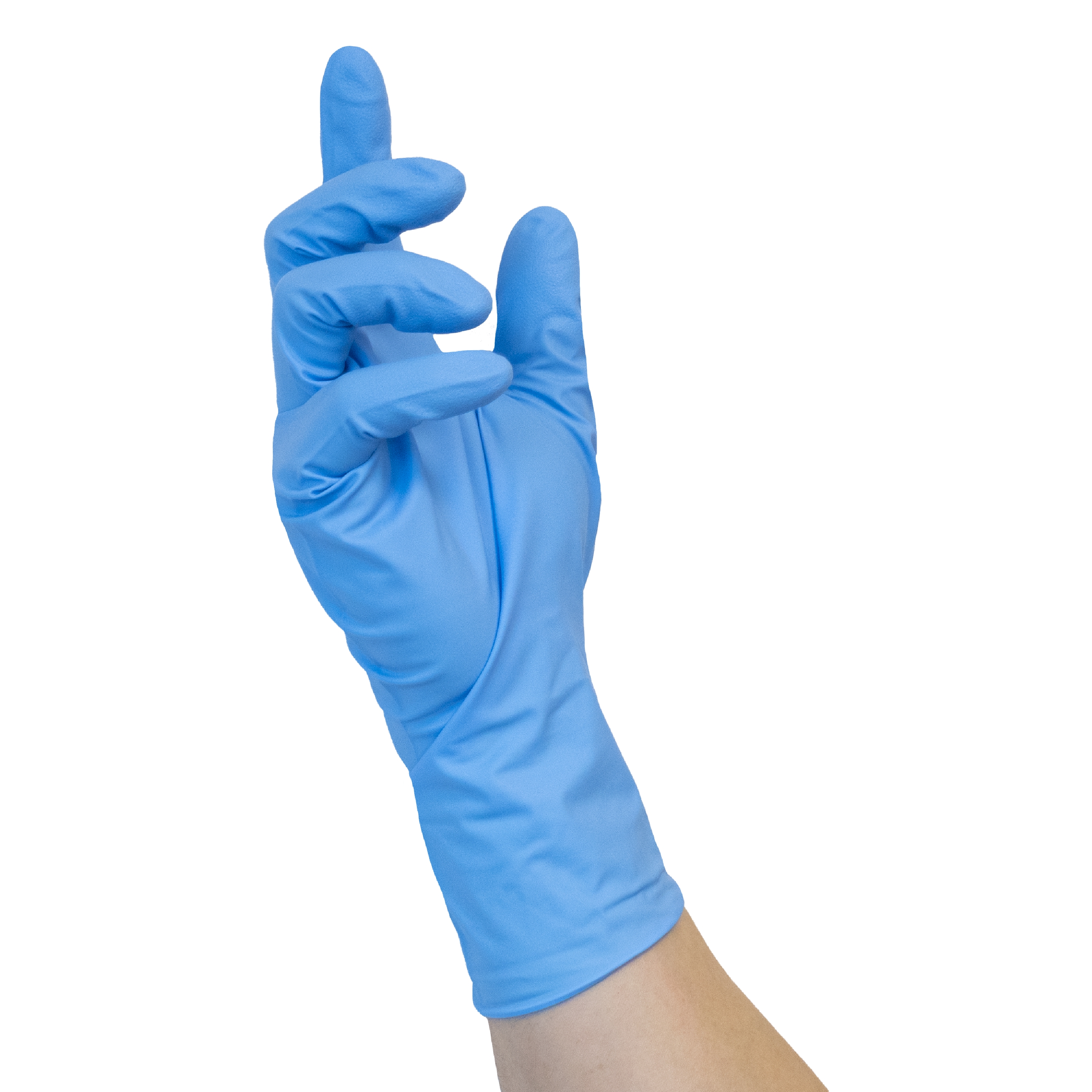NITRAS HIGH RISK NITRILE, Nitril-Einmalhandschuhe, blau, EN ISO 374, EN 388, Box Ã  50 Stück (Gr. 2XL - Box Ã  45 Stück)