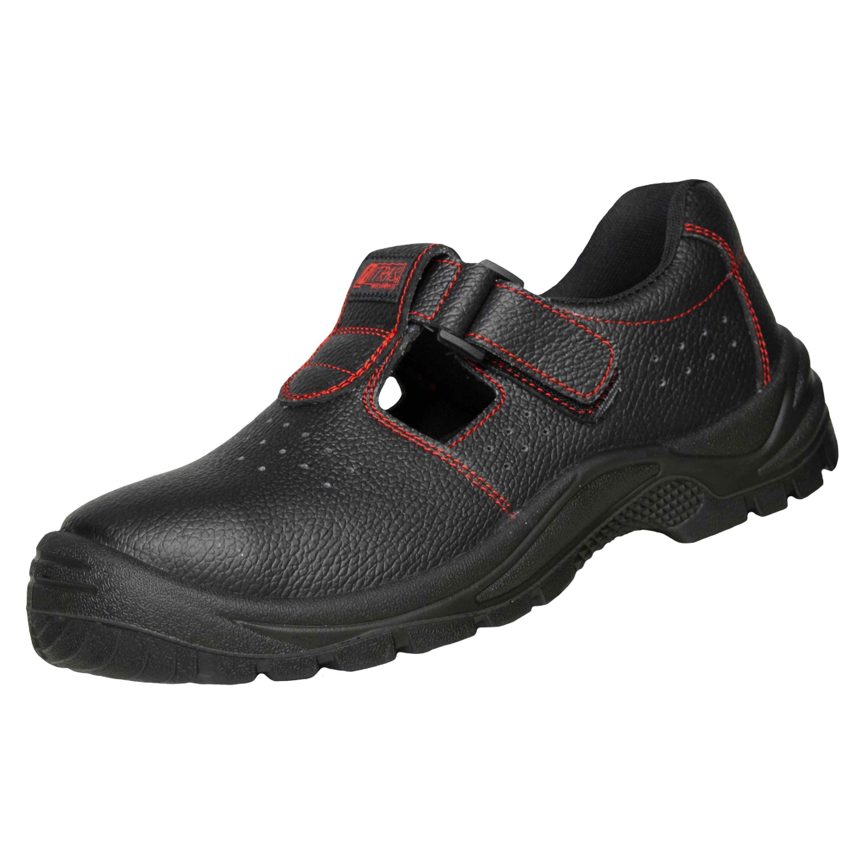 NITRAS BASIC STEP SA, S1P Sicherheitssandale, schwarz, EN ISO 20345