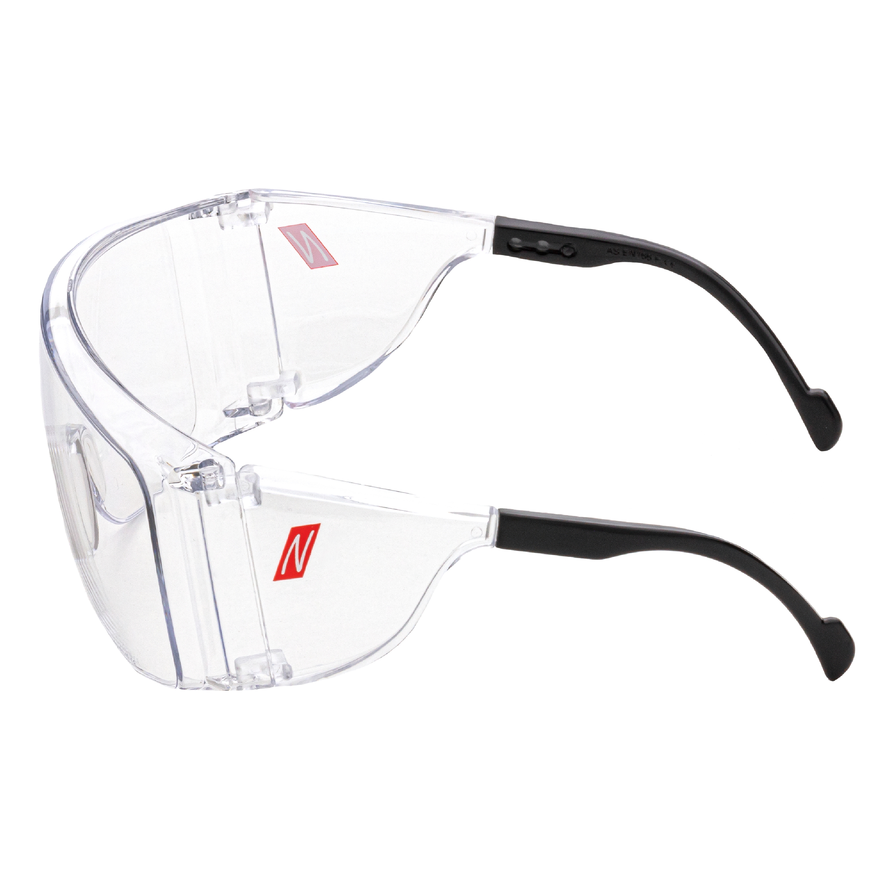 NITRAS VISION PROTECT OTG, Schutzbrille, schwarz / transparent, EN 166