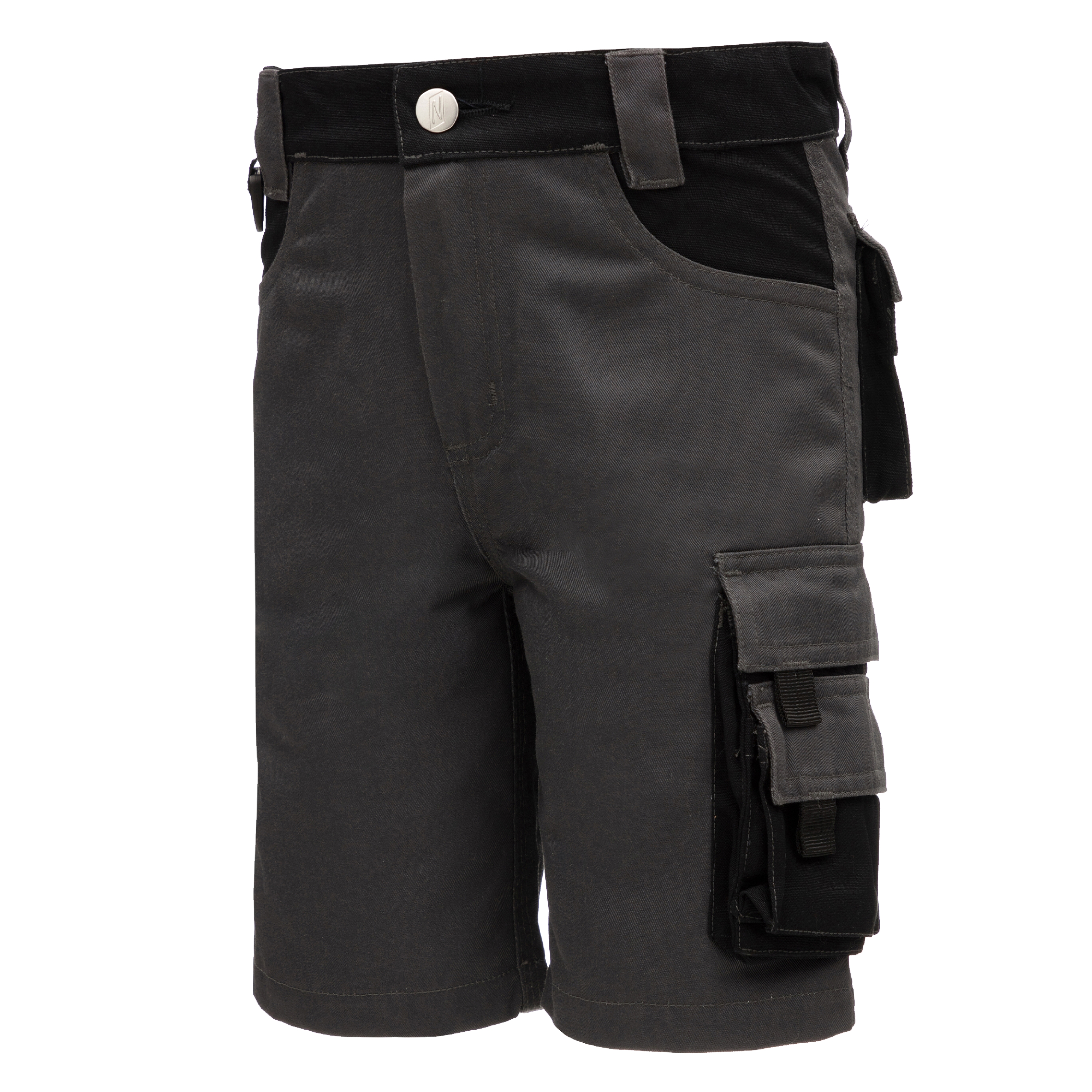 NITRAS MOTION TEX KIDS, Arbeitshose, kurz, grau / schwarz, OEKO-TEX