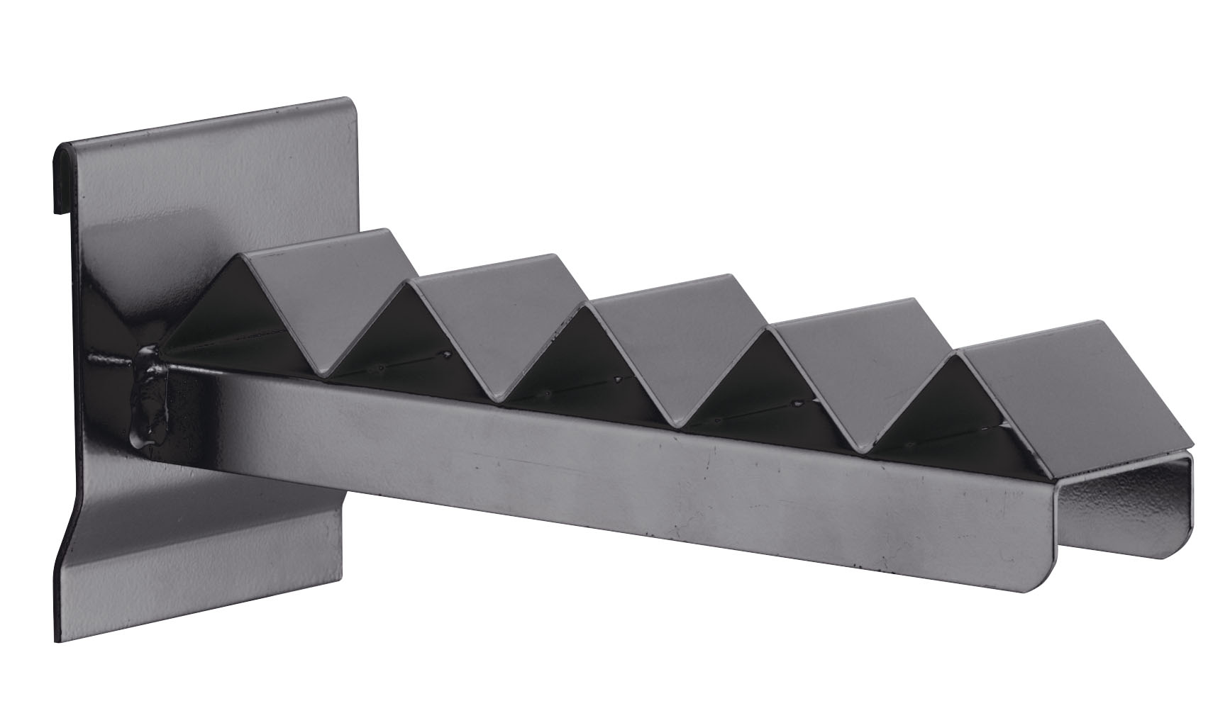 Der anthrazitgraue ®RasterPlan Wellenträger (200 mm) von Kappes Systeme GmbH ist robust und ideal für flexible industrielle Anwendungen mit dem Schlitzplattensystem.