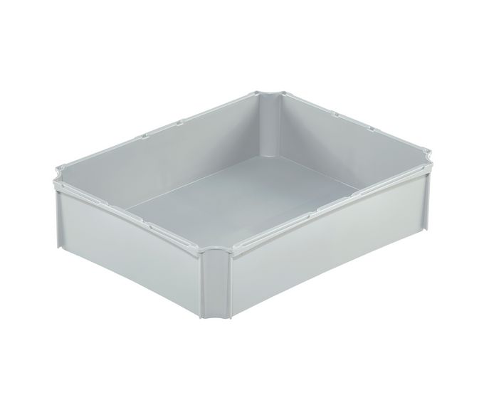 Einsatzbehälter basicline, 1/2-Unterteilung, quer, 355x276x85 mm, Farbe grau