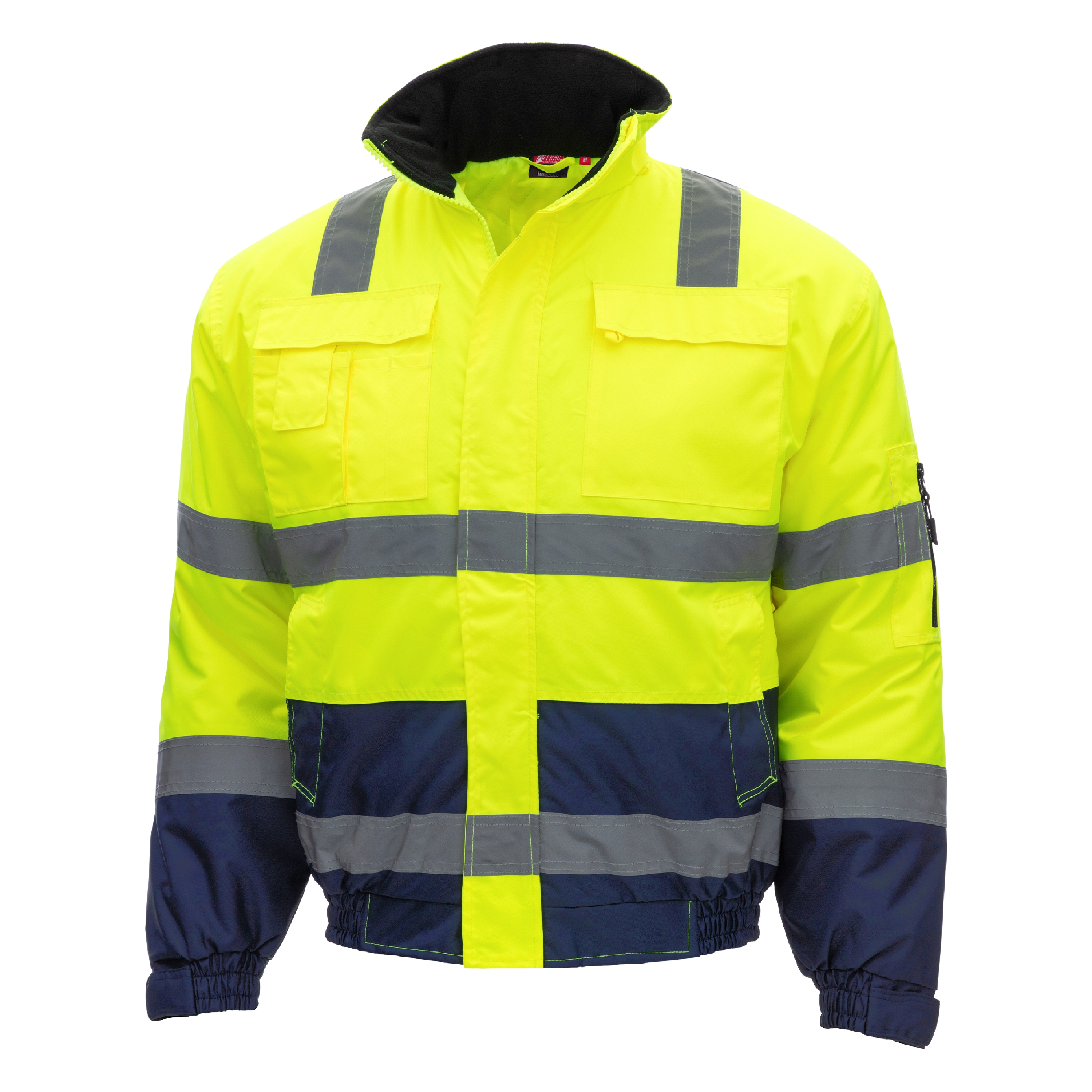 NITRAS MOTION TEX VIZ, Warnschutz-Pilotenjacke, neongelb / marineblau, EN ISO 13688, EN ISO 20471, EN 343