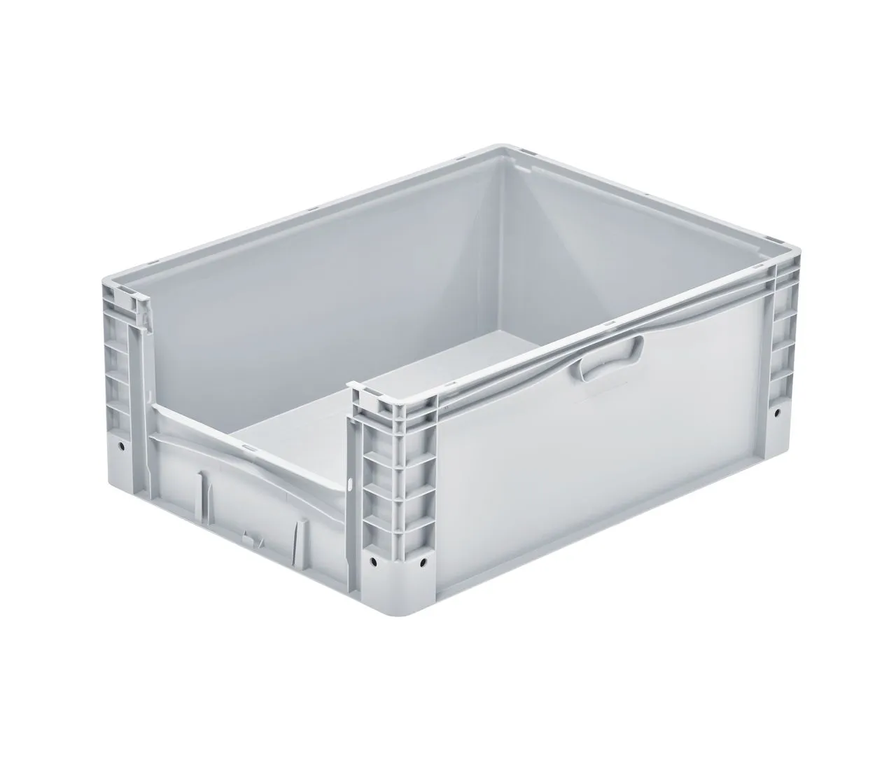 Eurobeh?lter von Bekuplast, 800x600x320 mm, robust und langlebig aus PP-C, 126 Liter Volumen, ideal f?r Lagerung und Transport, mit geschlossenen Seiten und Griffen.