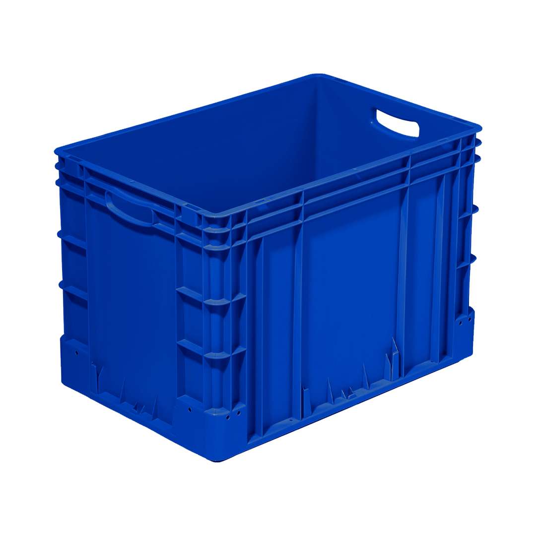 Behälter geschlossen 600 x 400 x 420 mm Farbe: blau, offener Griff