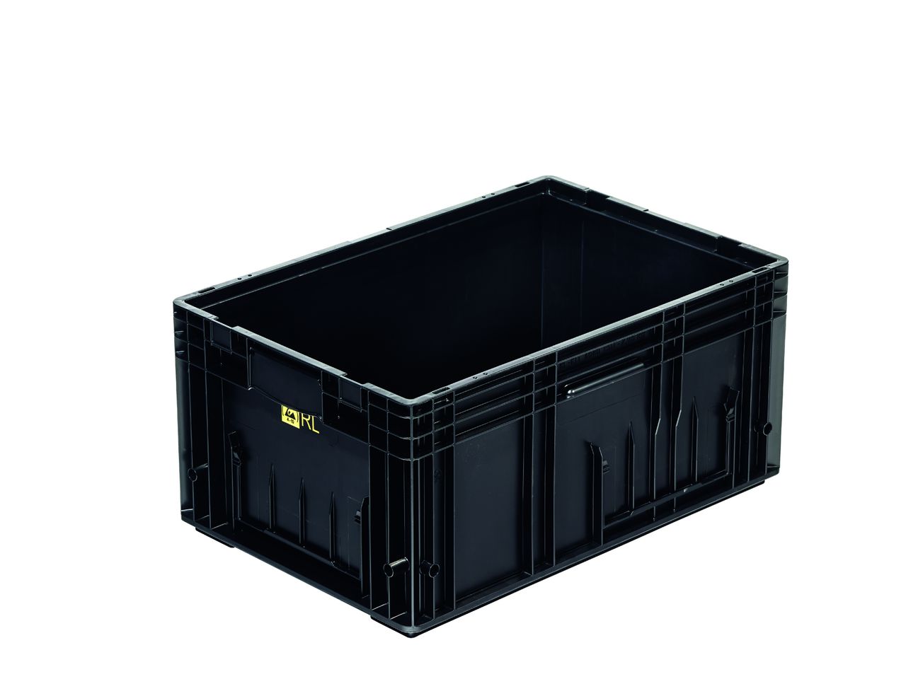 ESD-Behälter TEST VDA-RL-KLT 600 x 400 x 280 mm - VDA-RL-KLT 6080 ESD  Farbe: schwarz