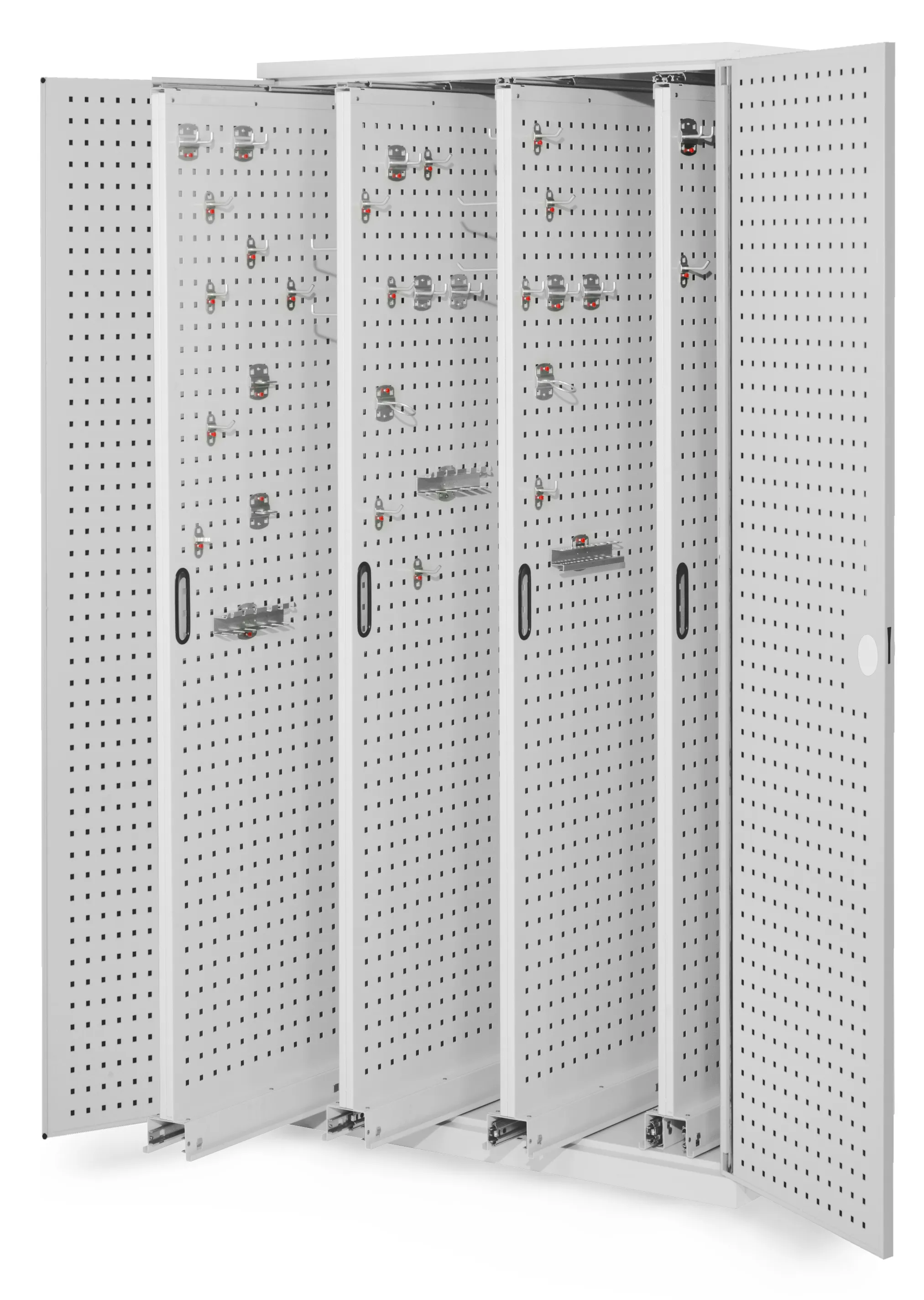 Der ?RasterPlan Vertikalschrank Modell 83 von Kappes Systeme GmbH bietet mit robustem Stahl, vielseitigen Ausz?gen und sicherem Schloss effiziente Werkzeuglagerung.