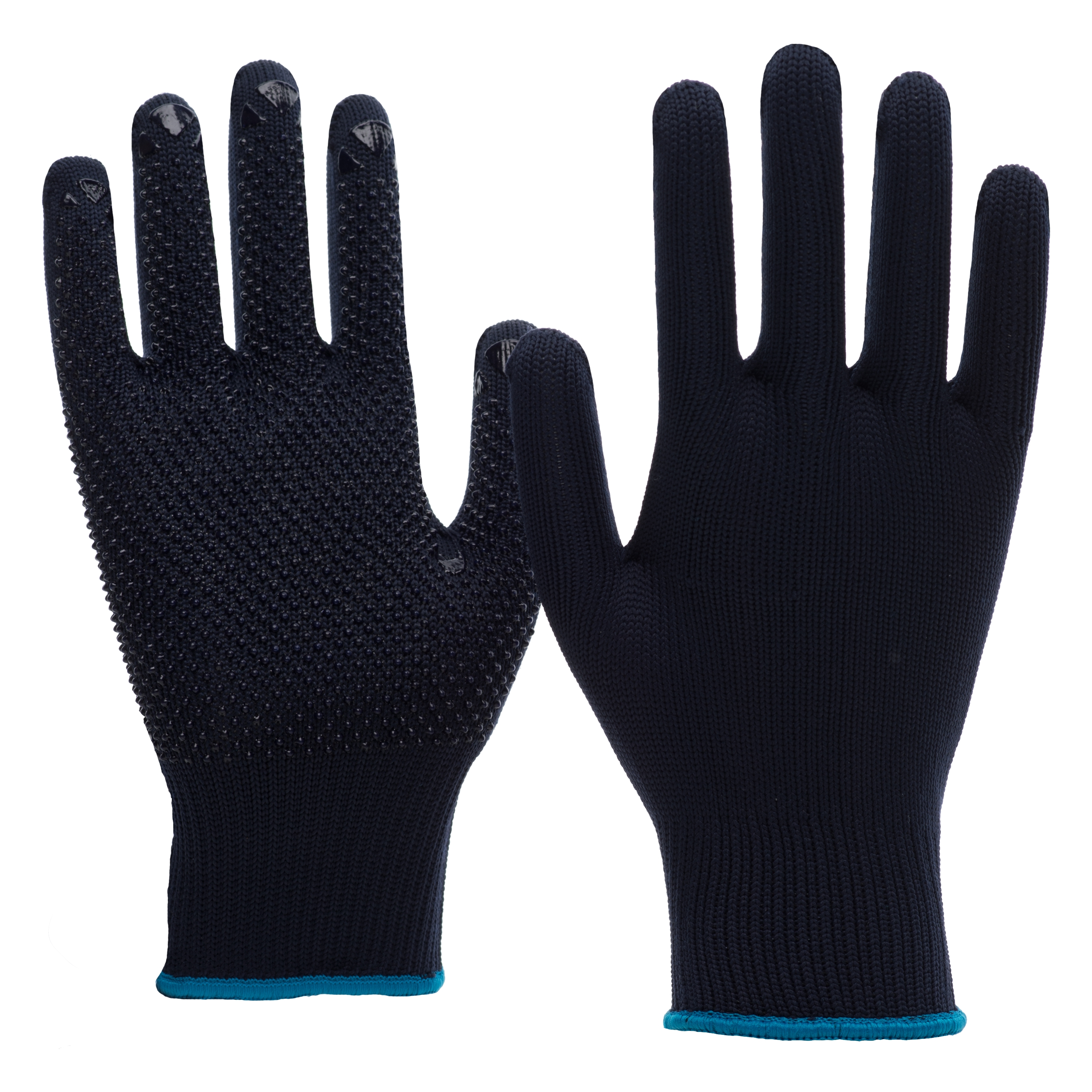 NITRAS Strickhandschuhe, blau / blau, EN 388