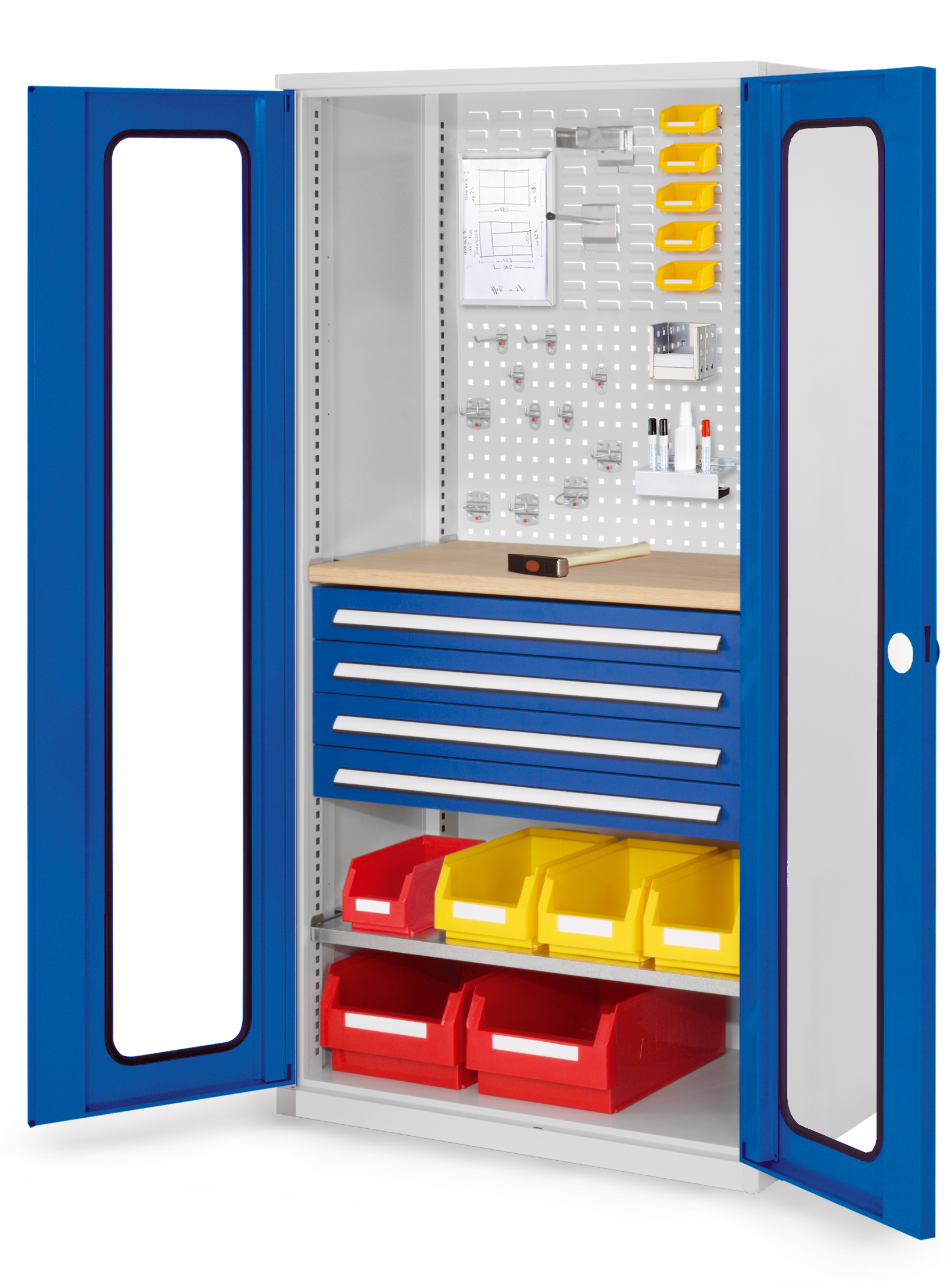 Der RasterPlan Schubladenschrank Modell 36 von Kappes Systeme bietet mit robustem Design und flexibler Ausstattung eine ideale Lösung zur Werkzeugorganisation.
