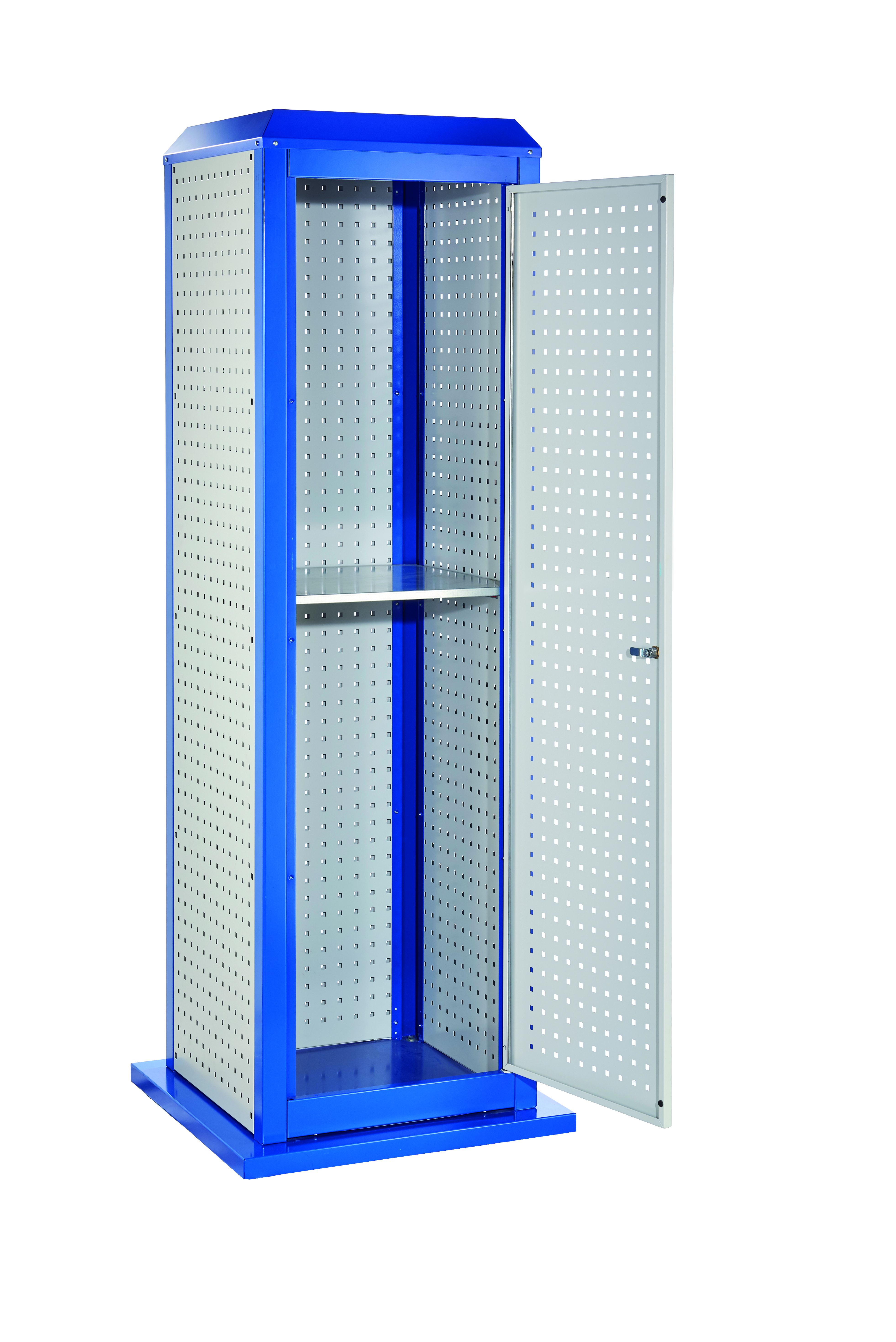 Der ?RasterPlan ToolTower Gro? Modell 4 von Kappes Systeme: Flexibler Werkzeugschrank mit robustem Design, anpassbaren Lochplatten und mobiler Option f?r effiziente Organisation.
