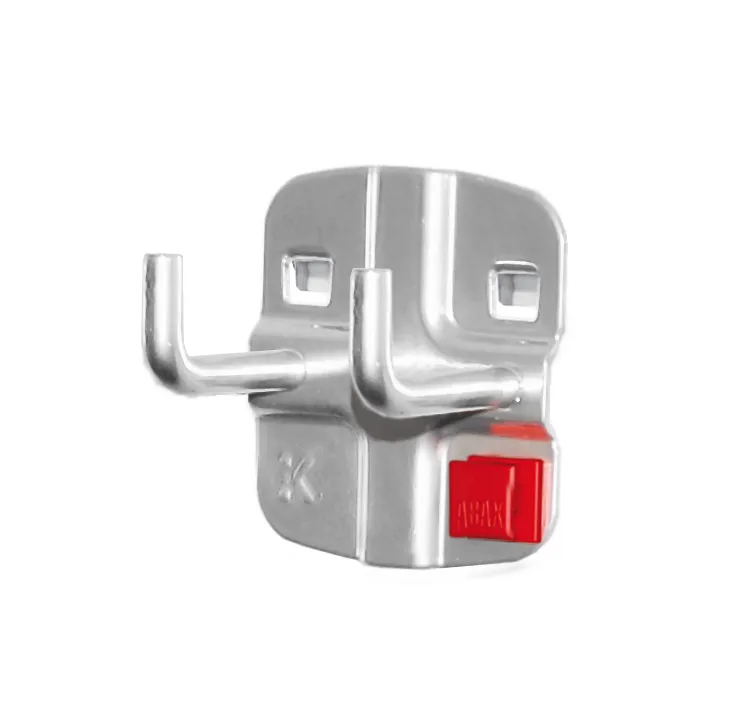 Der ABAX? Doppelter Werkzeughalter in Alufarbe bietet werkzeuglose Montage und flexible Anpassung f?r Ihre Werkstatt, kompatibel mit ?RasterPlan Systemen.