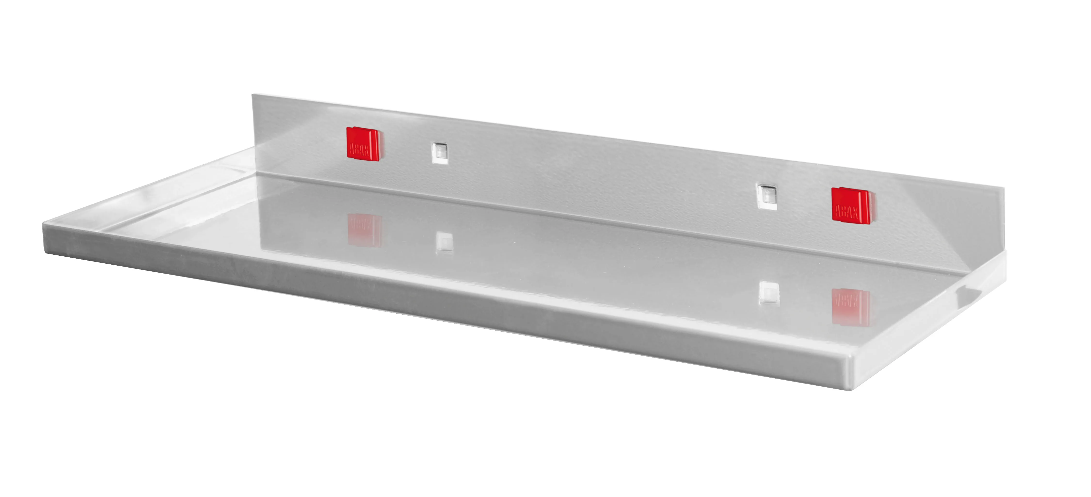 ABAX? Ablageplatte in Alufarben, 445x150 mm, f?r werkzeuglose Montage mit ?RasterPlan. Flexibel, sicher und ideal f?r modernes Werkzeugmanagement.