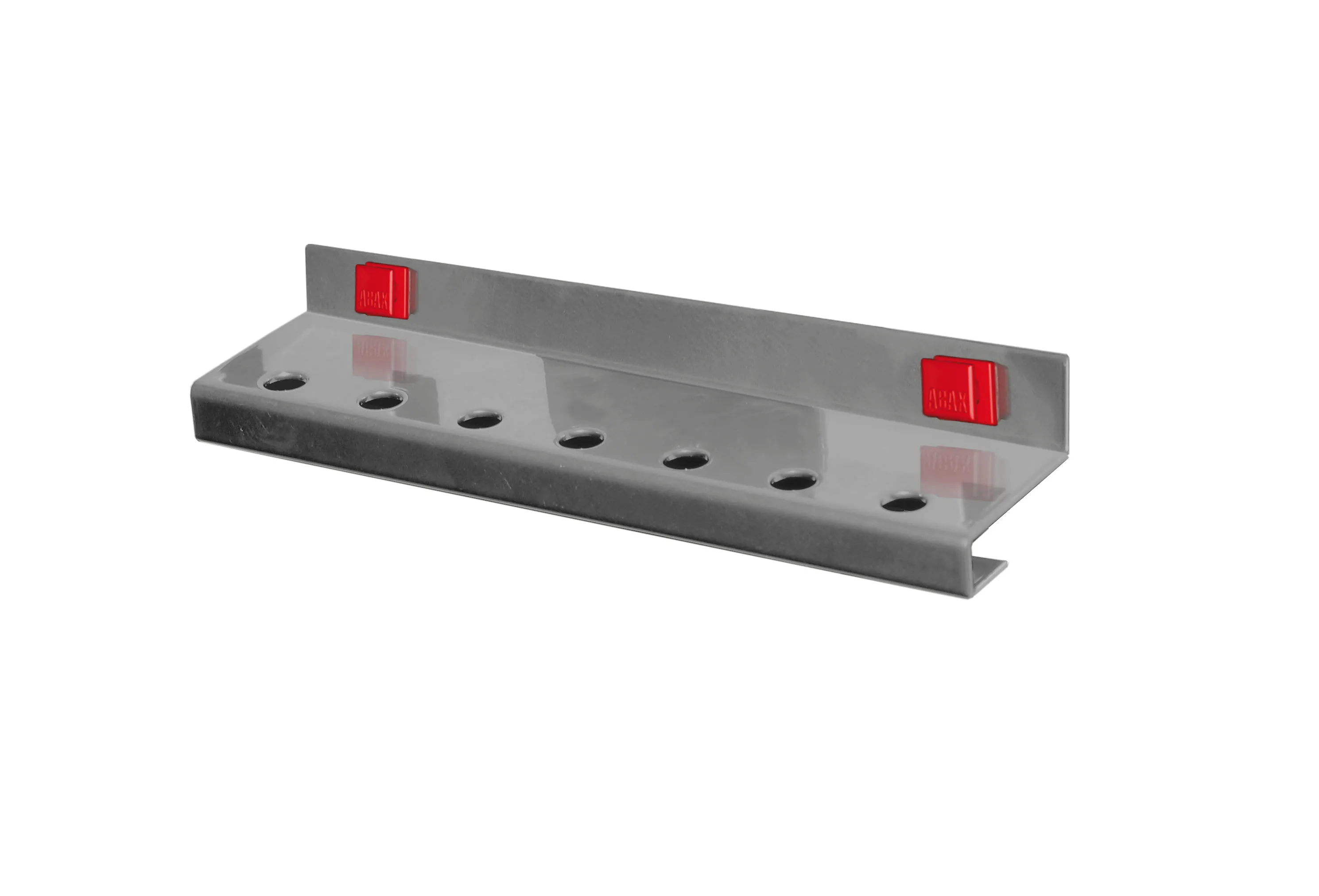 Der ABAX? Bilthalter in Anthrazitgrau bietet eine robuste, werkzeuglose L?sung zur Organisation von 7 Bits, kompatibel mit dem ?RasterPlan System von Kappes.