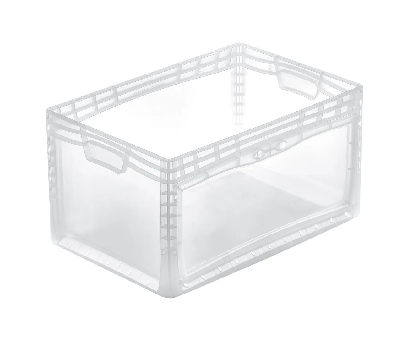 Bekuplast Lightline Box, 600x400x320 mm, mit geschlossenen Seiten und Boden, seitlicher Entnahme?ffnung ohne Klappe. Ideal f?r effiziente Lagerung.
