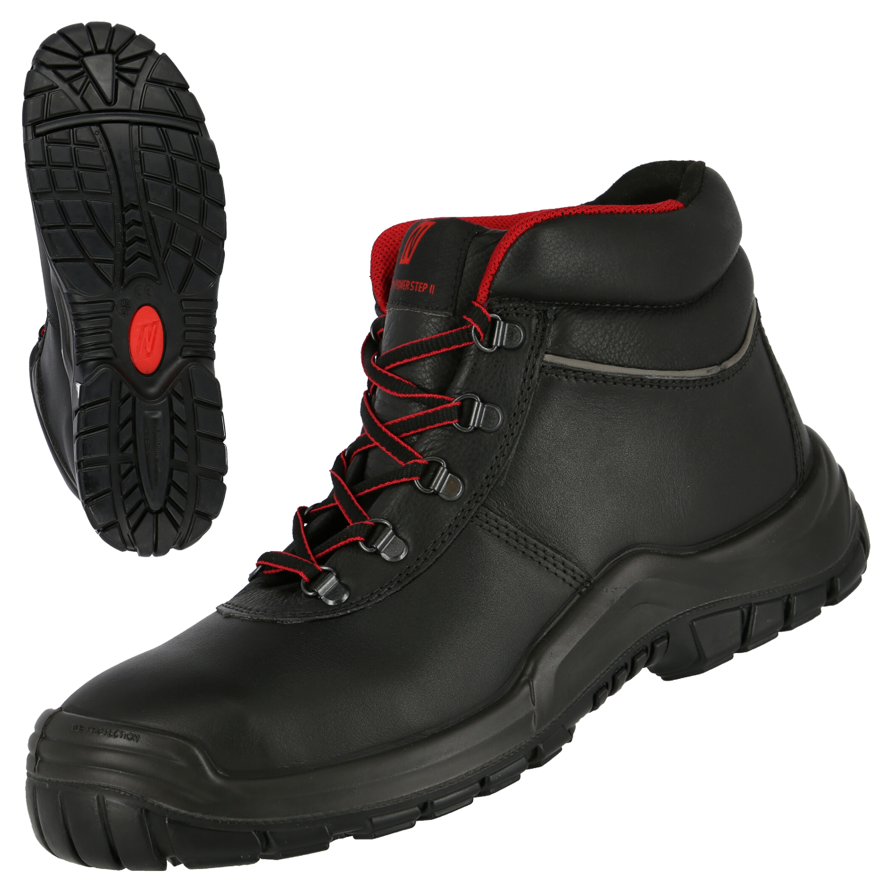 NITRAS POWER STEP MID, S3 HI HRO Sicherheitsstiefel, halbhoch, schwarz, EN ISO 20345, DGUV Regel 112-191