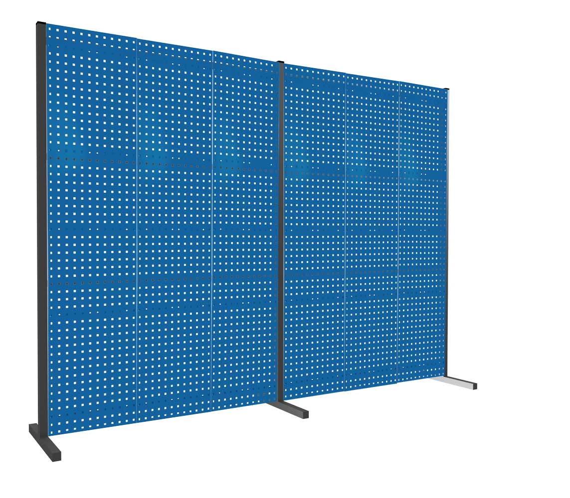 Das ®RasterPlan Trennwandsystem von Kappes Systeme GmbH bietet flexible Raumtrennung mit Doppelfeld 180°, Maße 1500x1500x2000 mm, in RAL 5010. Ideal für Büros.