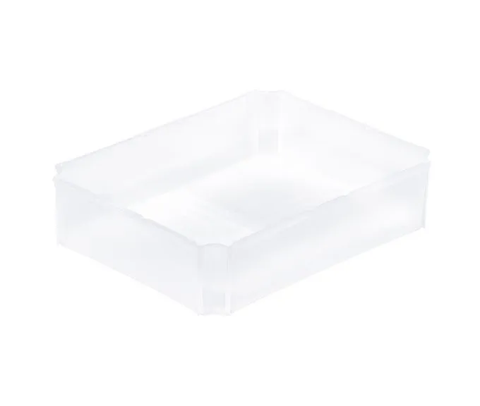 Transparenter Basicline-Einsatzbeh?lter von Bekuplast, 6,8 L Volumen, 355x276x85 mm, aus robustem PP-C, sch?tzt und organisiert sicher Ihre Gegenst?nde.