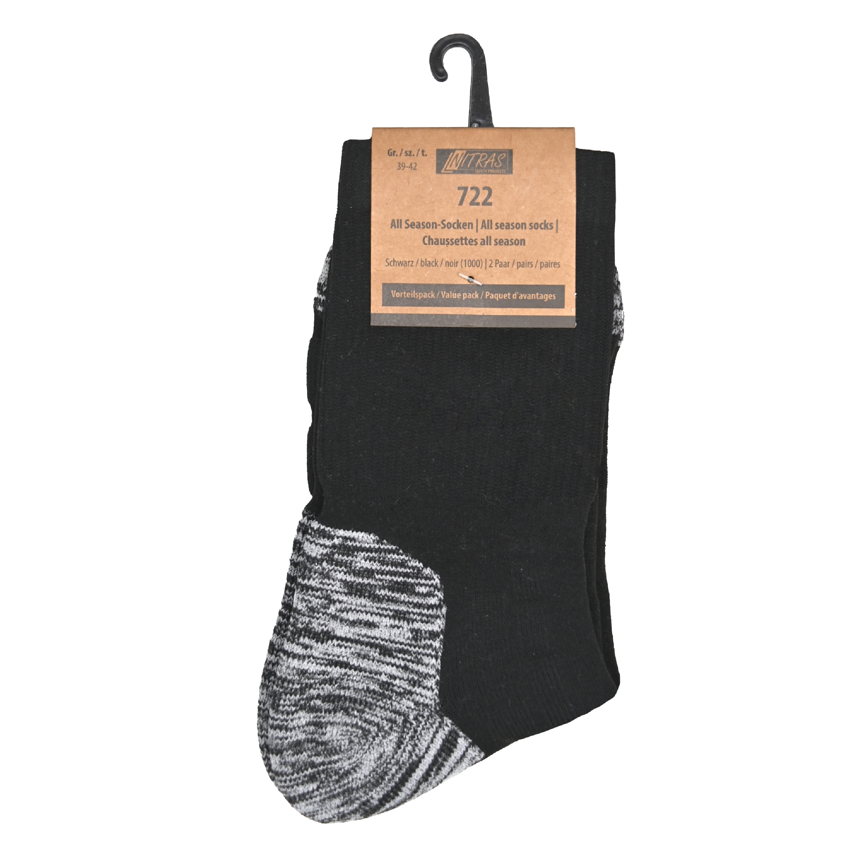 NITRAS All Season-Socken, Polyamid / Polyester / Elasthan, schwarz